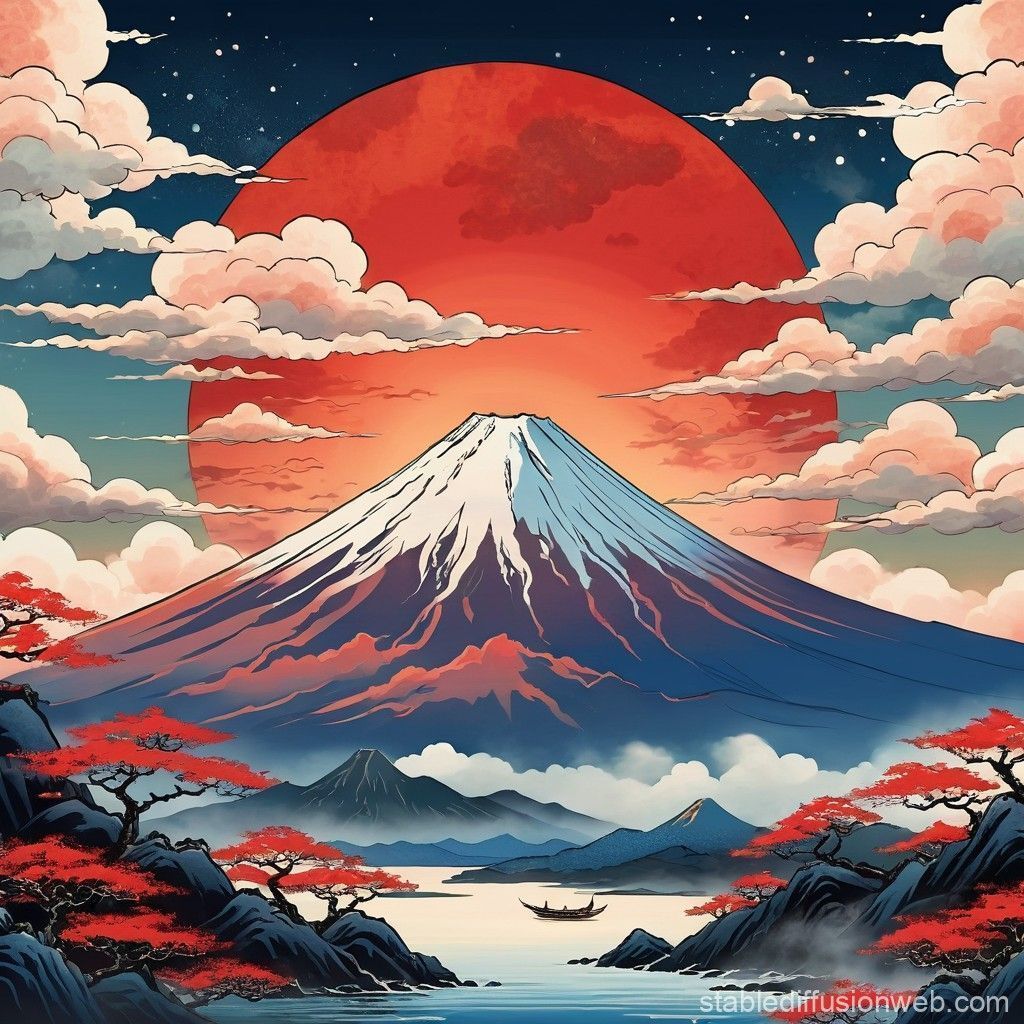 1024x1024 mountain fuji Prompts. Stable
