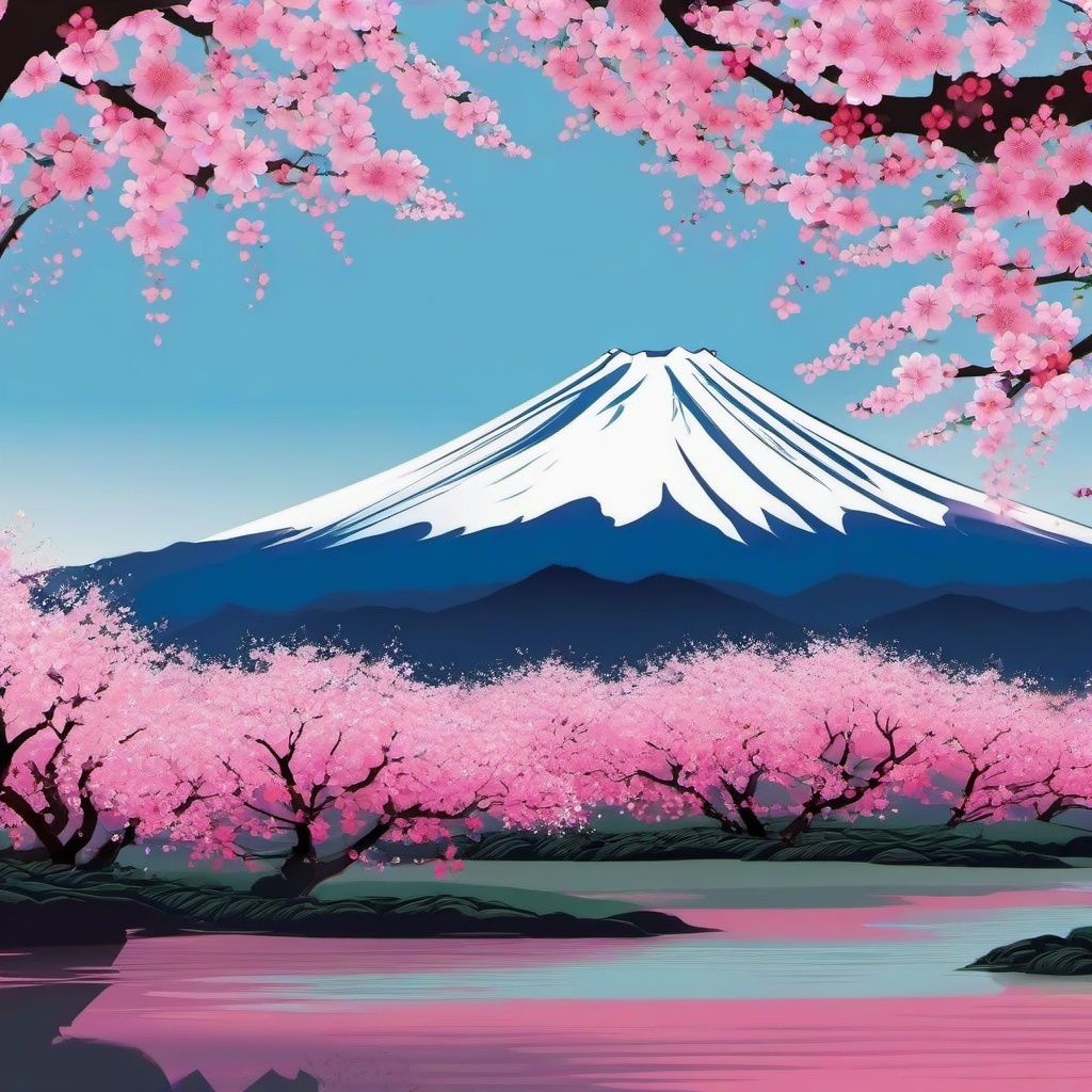 1024x1024 Mountain Background Wallpaper Fuji