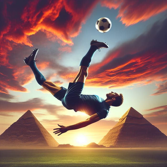 700x700 Ronaldo Over the Pyramids. AI Art