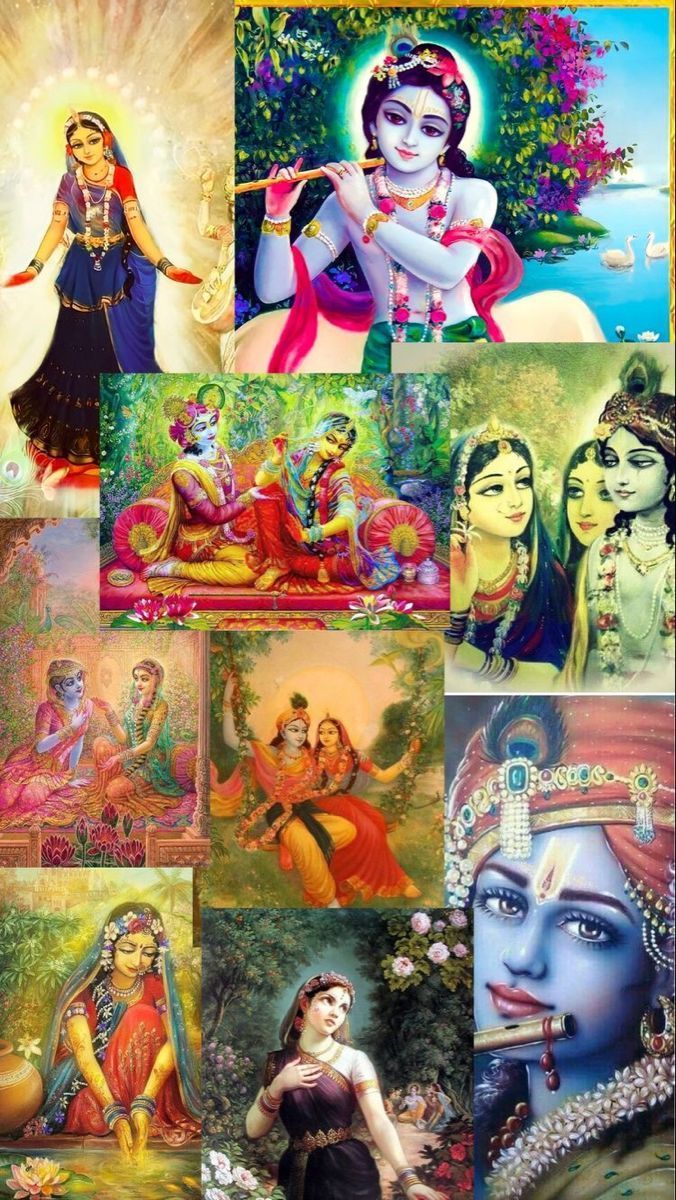 676x1200 Radha krishna collage collection