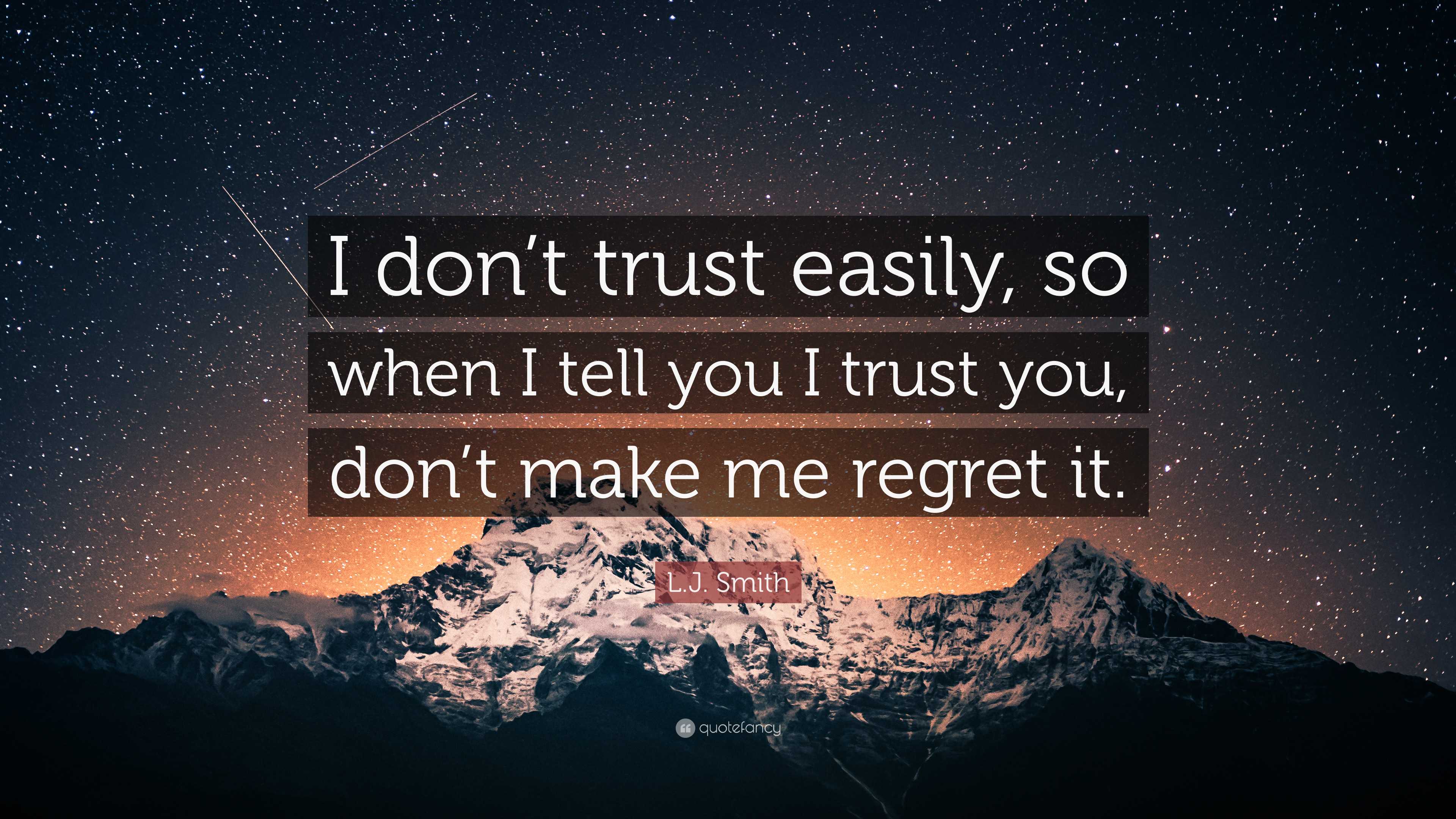 3840x2160 L.J. Smith Quote: “I don't trust easily