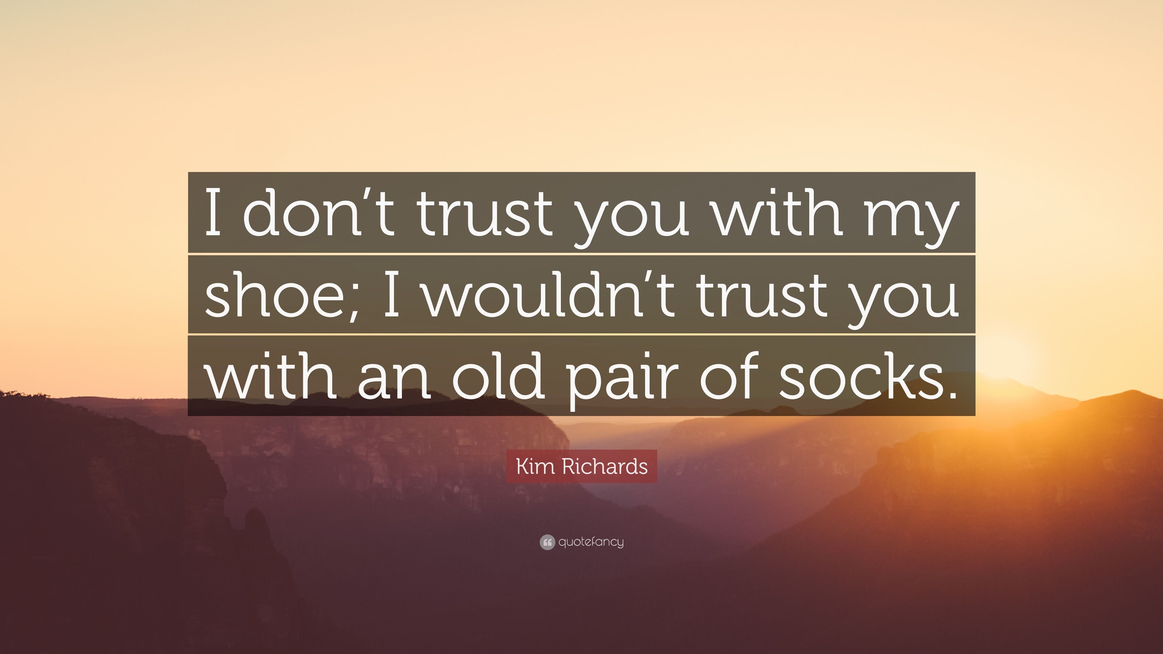 3840x2160 Kim Richards Quote: “I don't trust you