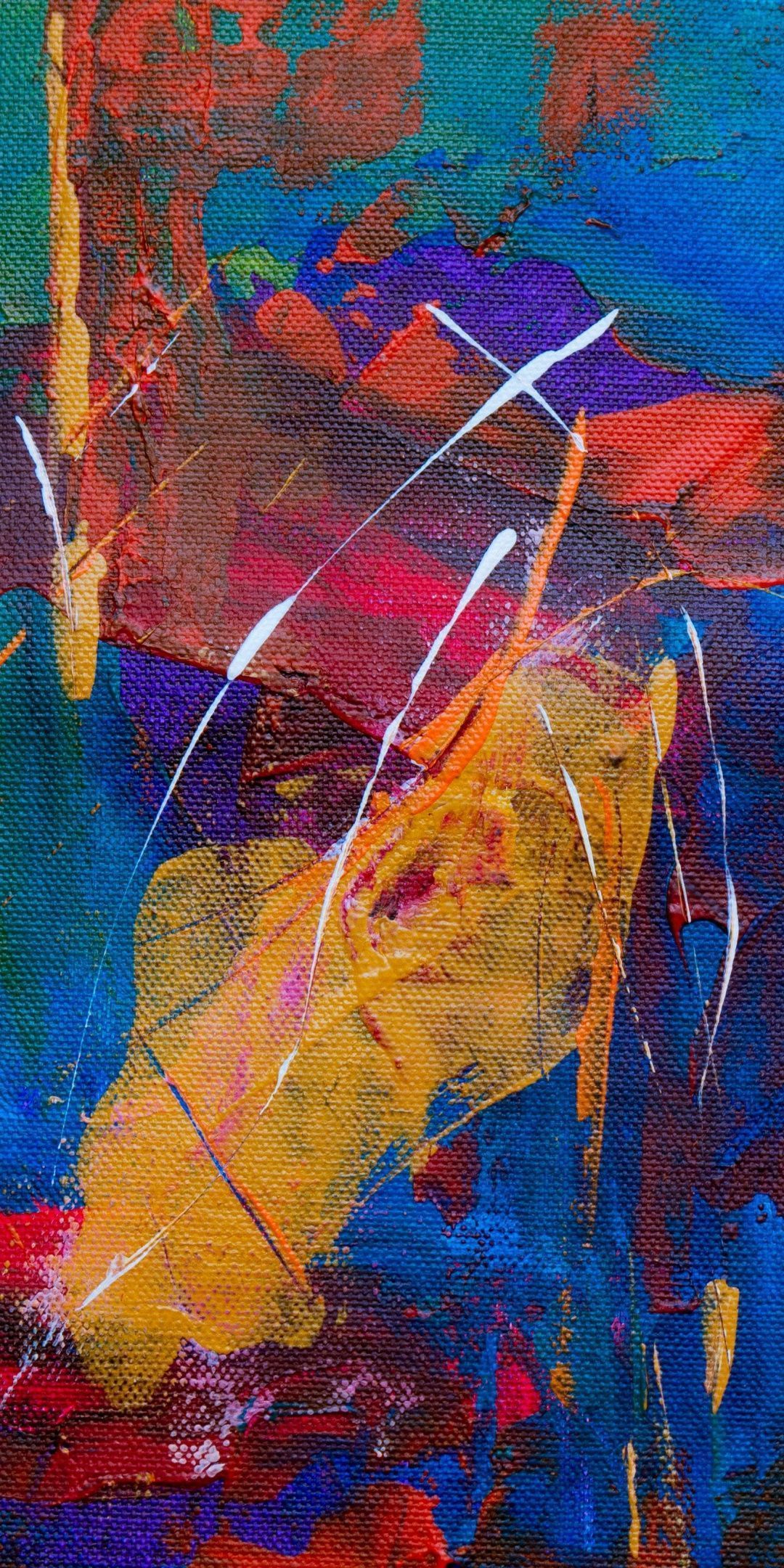 1080x2160 Abstract, acrylic paint, surface