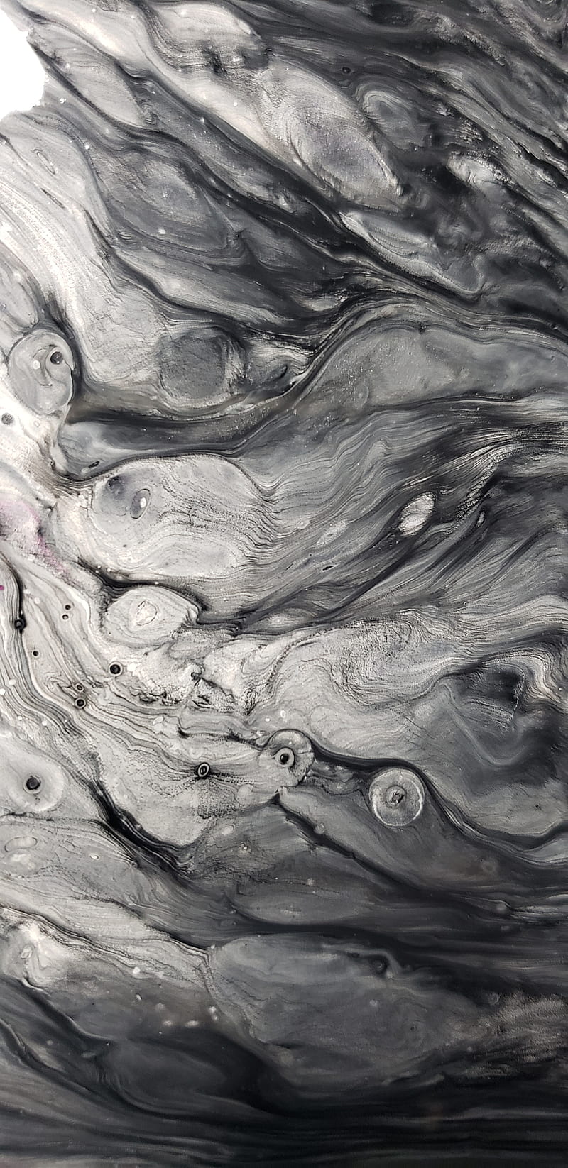 800x1646 The Mist, Abstract, Acrylic, Art, Black