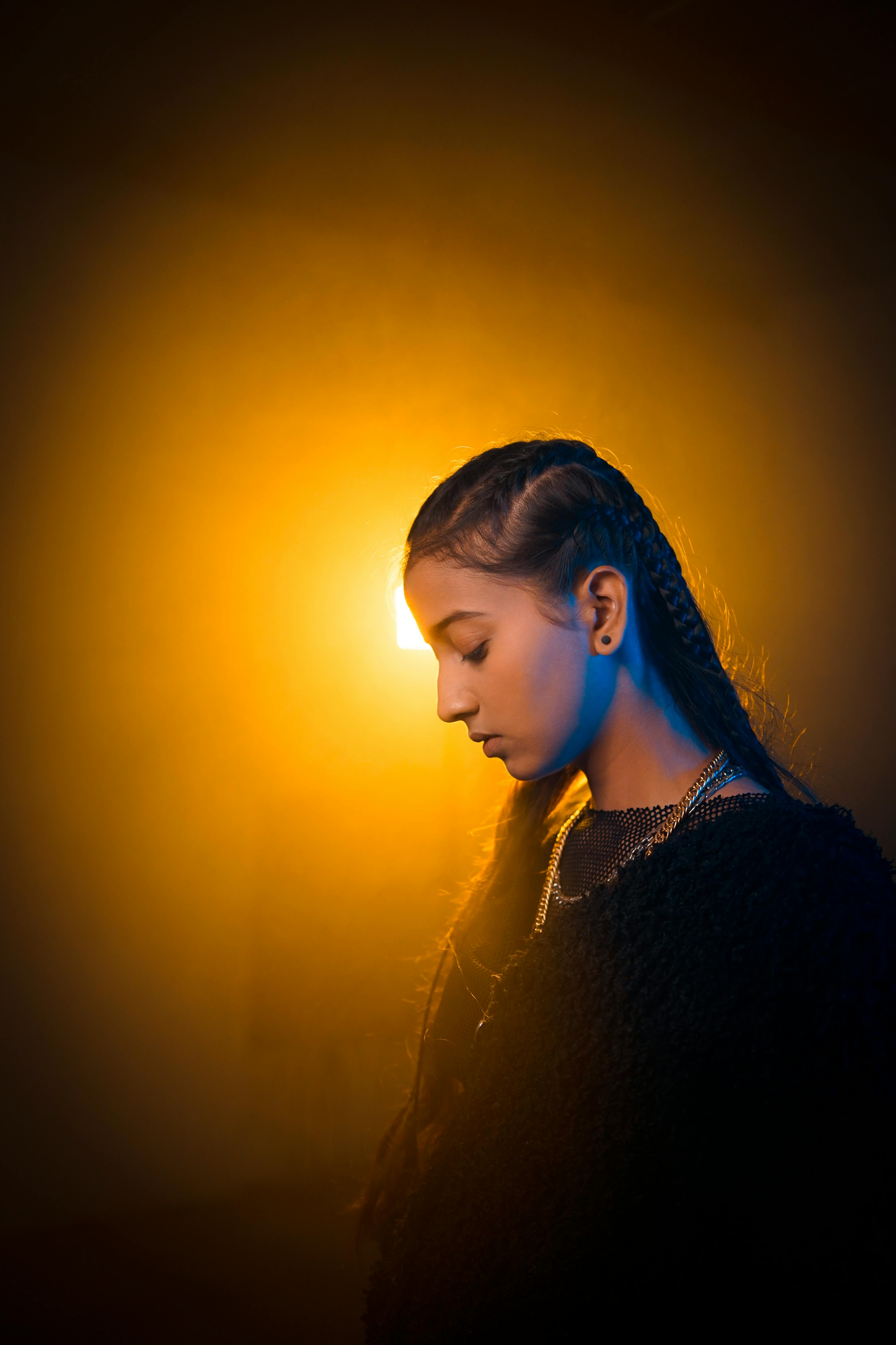 4000x6000 Back Lit Studio Shot of a Young Woman