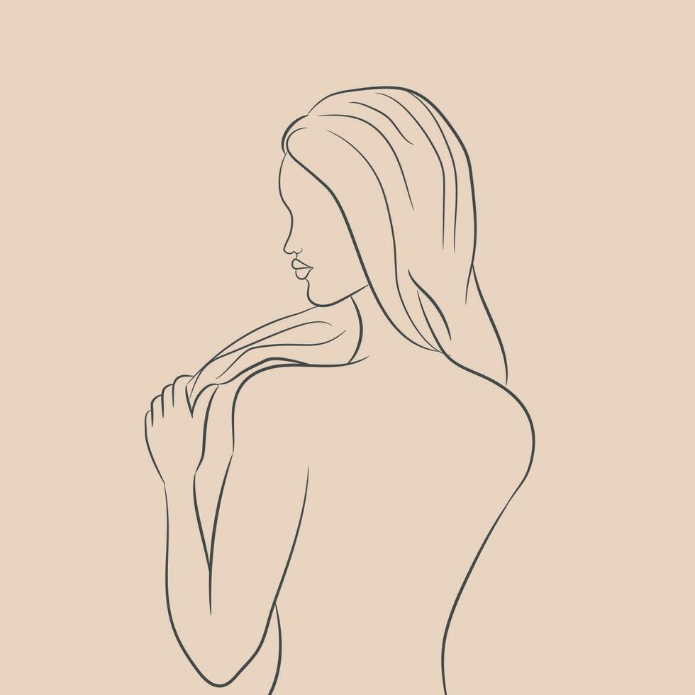 980x980 femininity. Hand drawn vector art