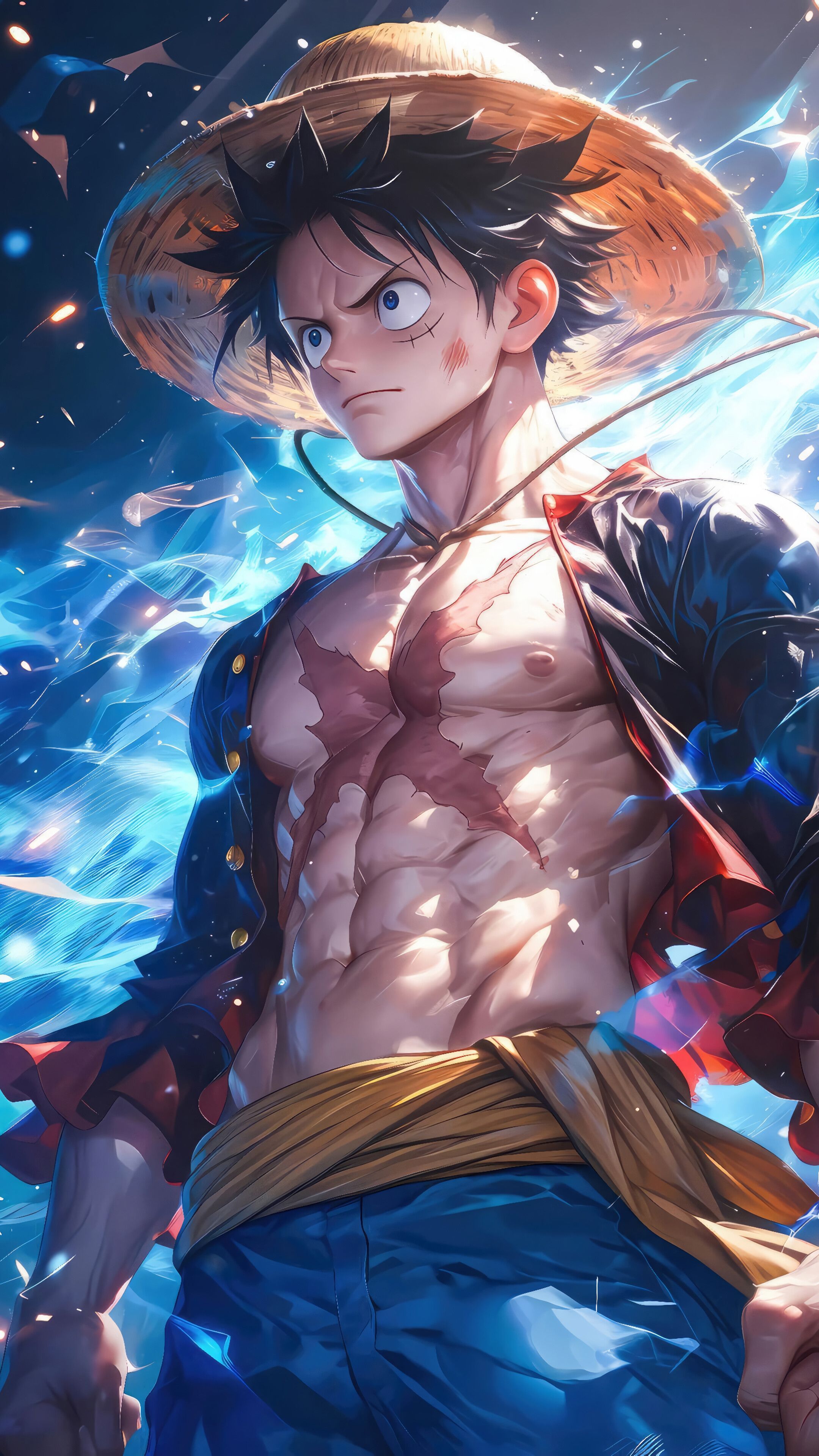 2160x3840 Luffy Scar One Piece 4K Wallpaper