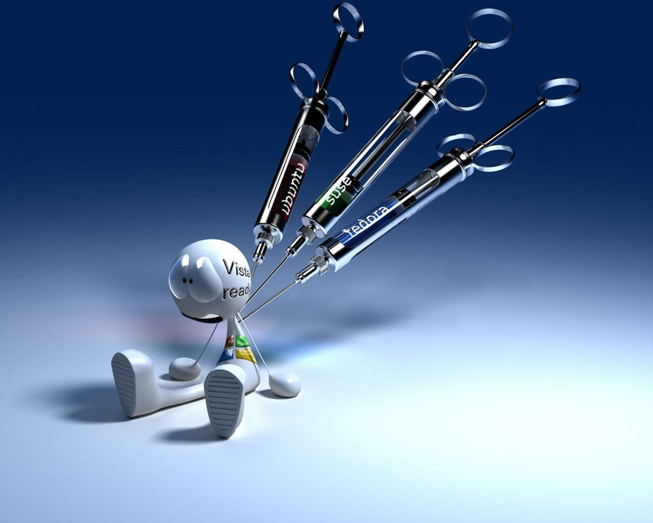 1280x1024 Free Vaccination Ubuntu Suse Fedora Background For PowerPoint
