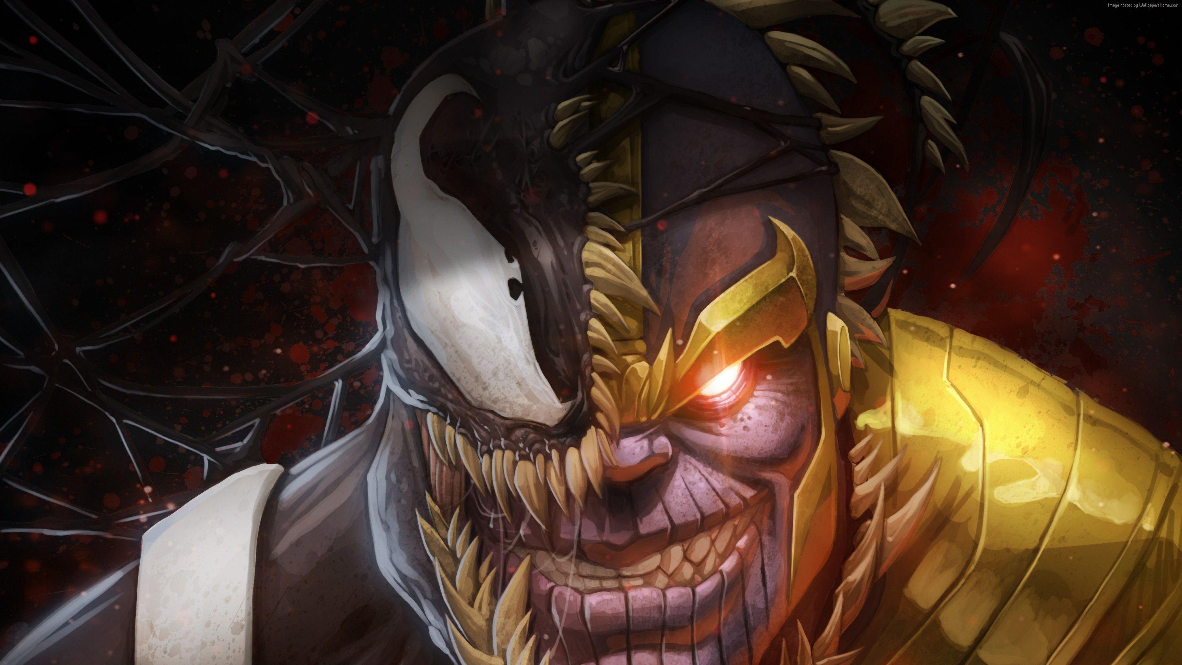 3840x2160 Wallpaper Marvel Comics, Thanos, Venom, 4K, Art Wallpaper