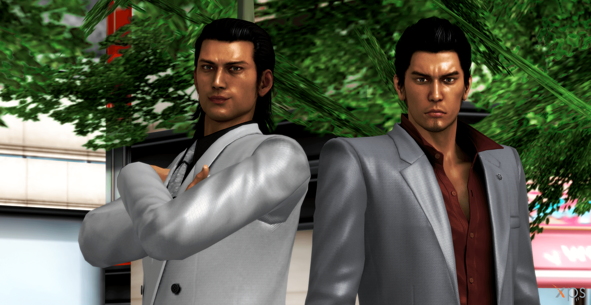 2049x1058 Yakuza Kiwami Nishiki and Kiryu