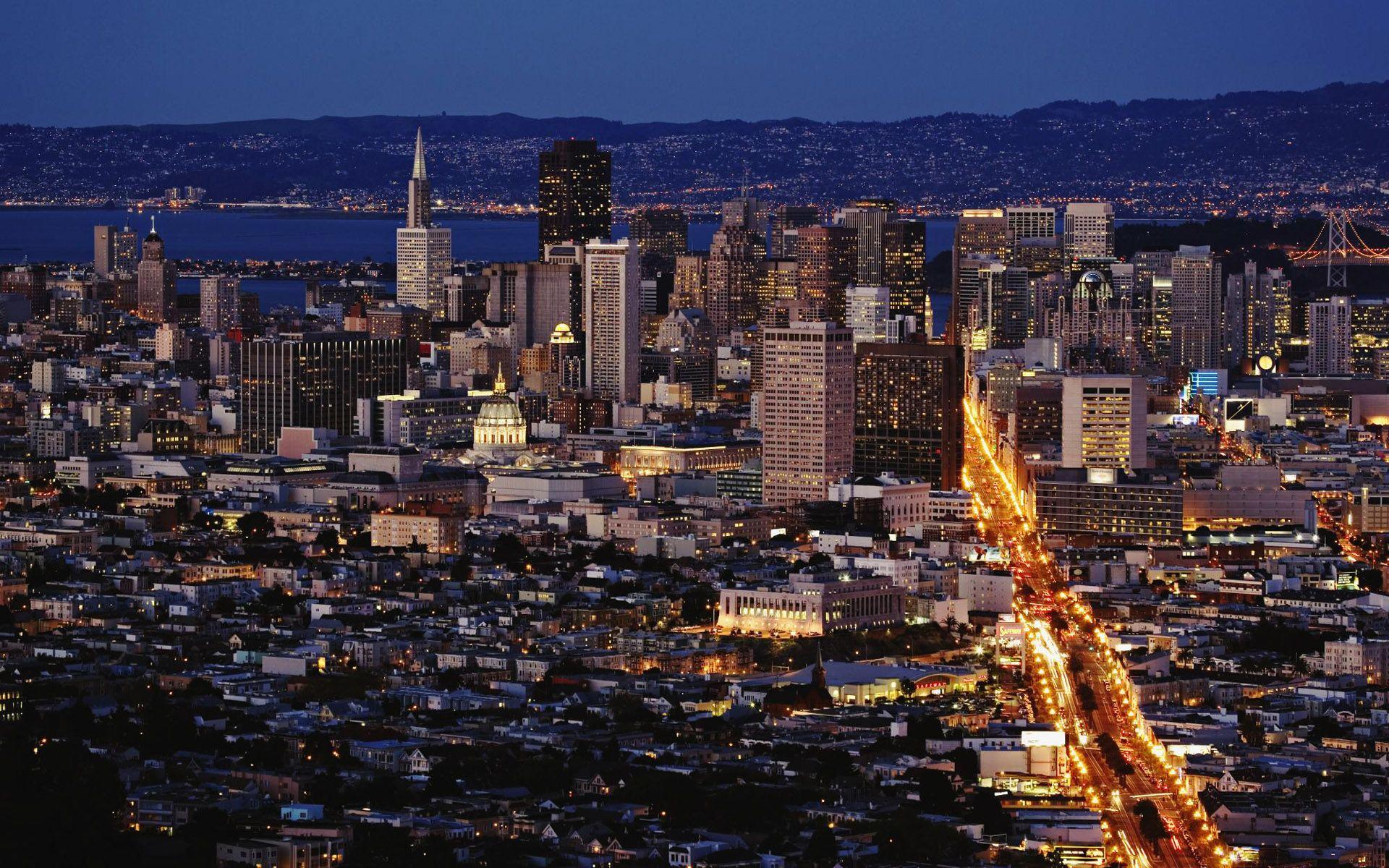 Hình nền hàng ngày 1920x1200: San Francisco từ Twin Peaks.  Tôi thích lãng phí thời gian của mình