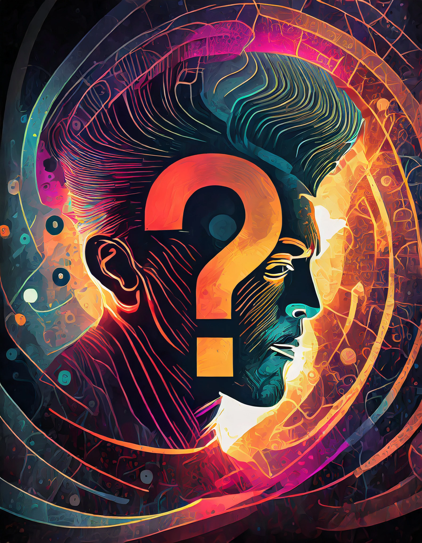 1792x2304 Abstract Man face 4k wallpaper