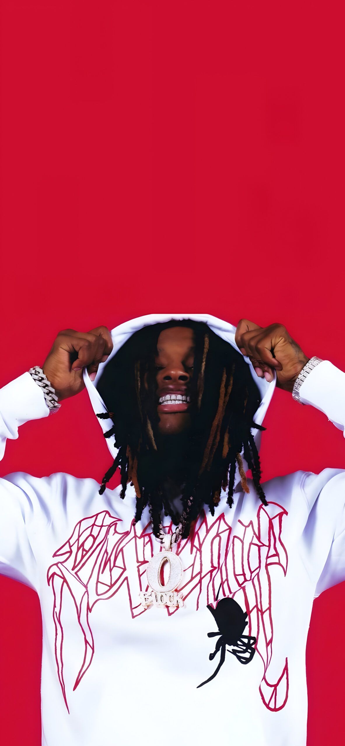 1183x2560 King Von Rapper Red Wallpaper iPhone Wallpaper 4K