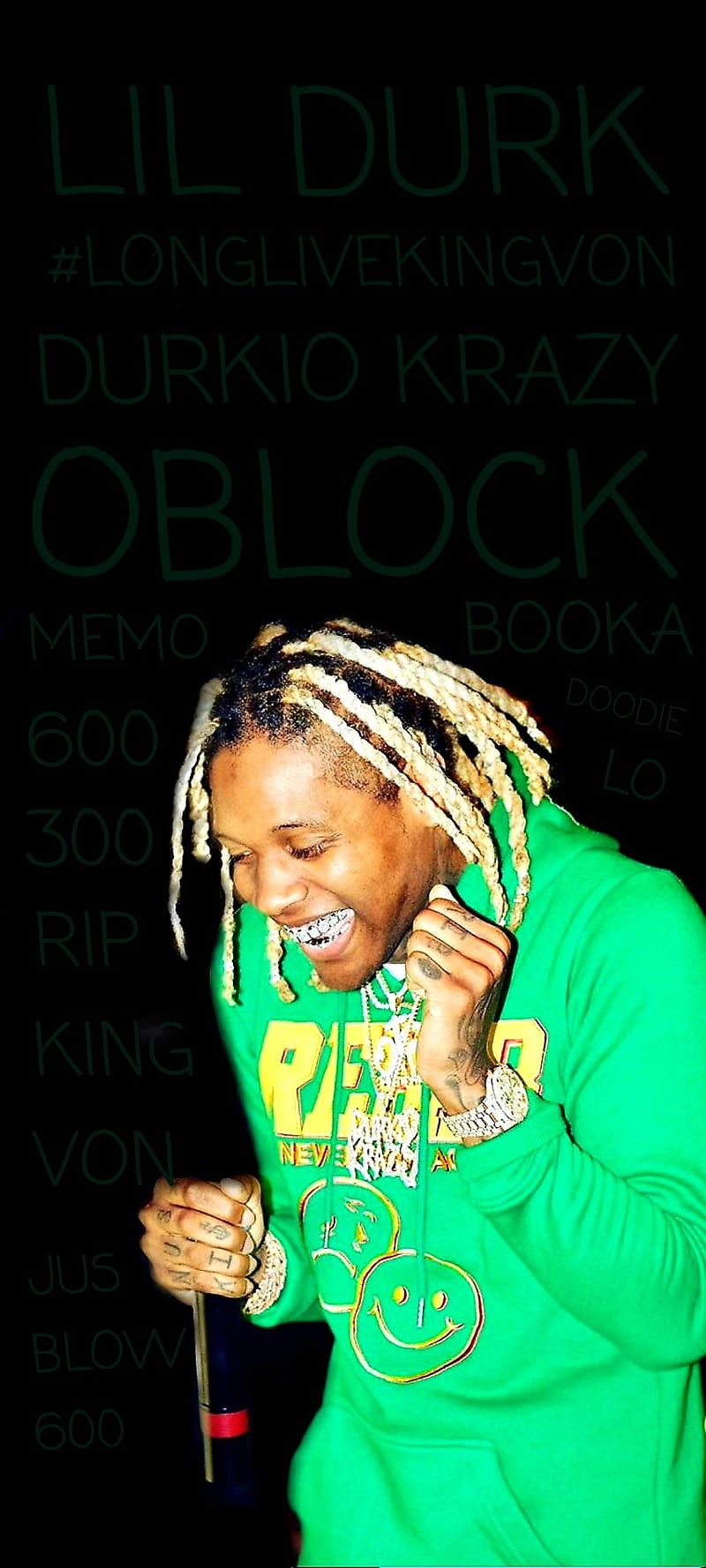 800x1778 Lil Durk, king von, otf, lil durk, samsung, phone, screensaver, durkio, the voice, HD phone wallpaper