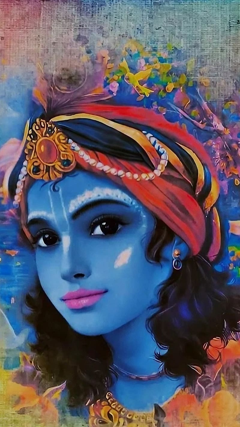 800x1422 Sree Krishna, Painting, lord, god