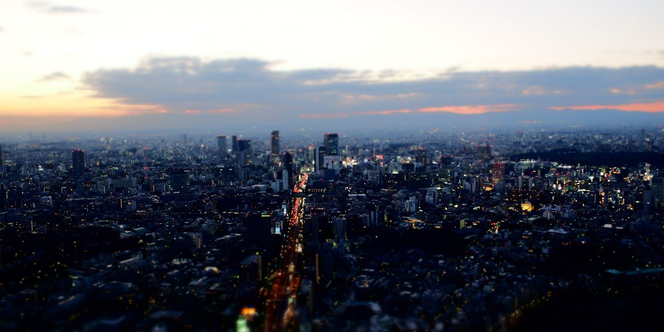 2160x1080 Download 2160x1080 Japan, Tokyo, Cityscape, Road, Tilt Shift