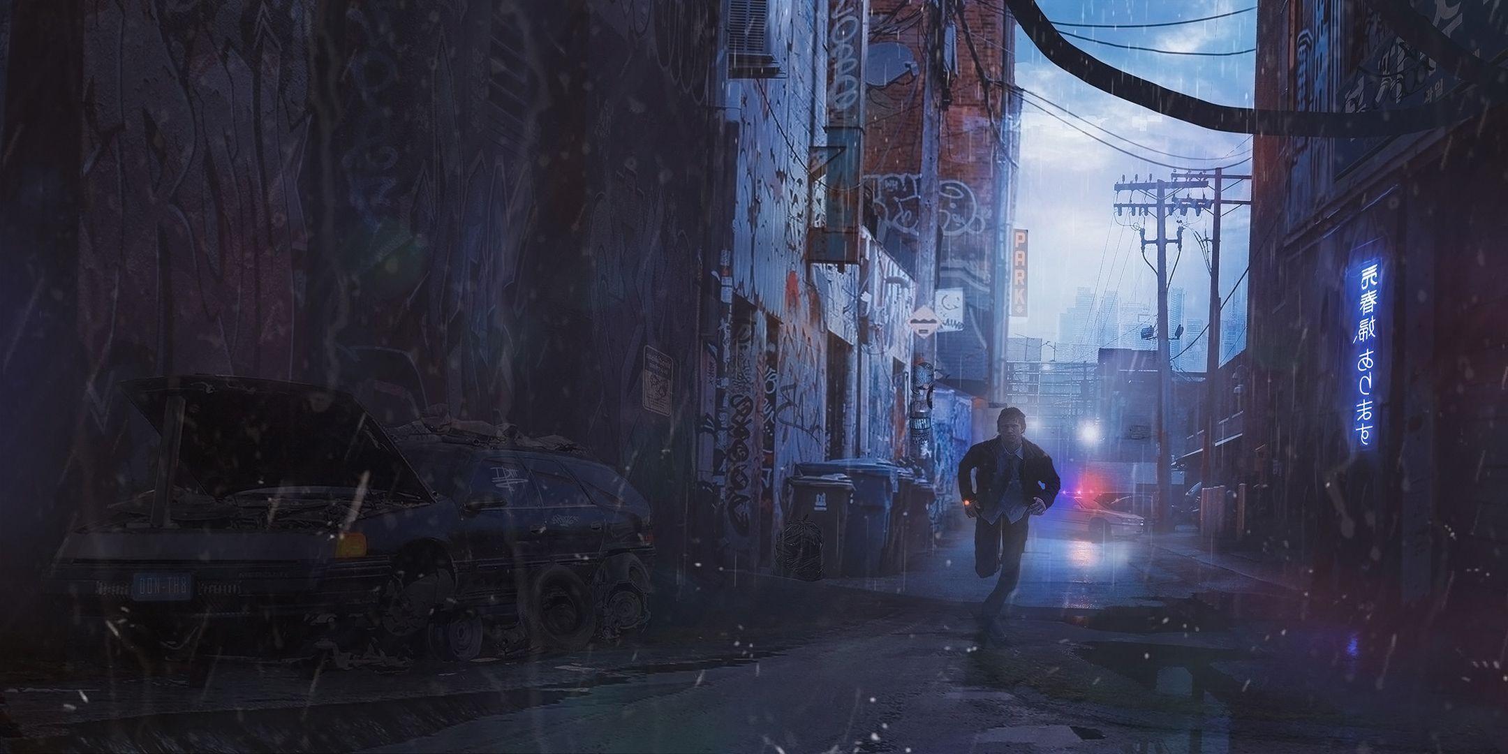 2160x1080 Cyberpunk HD Wallpaper