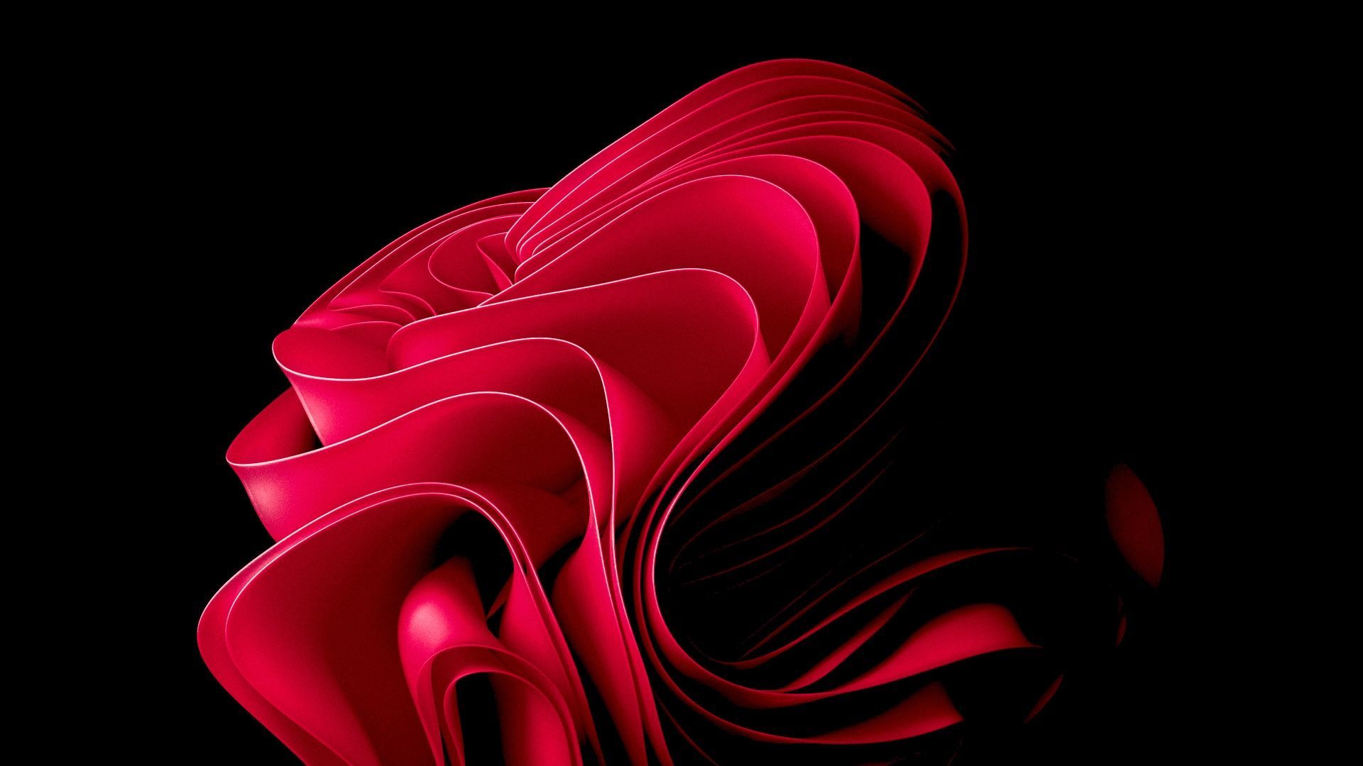 1920x1080 Windows 11 Wallpaper 4K, Red abstract