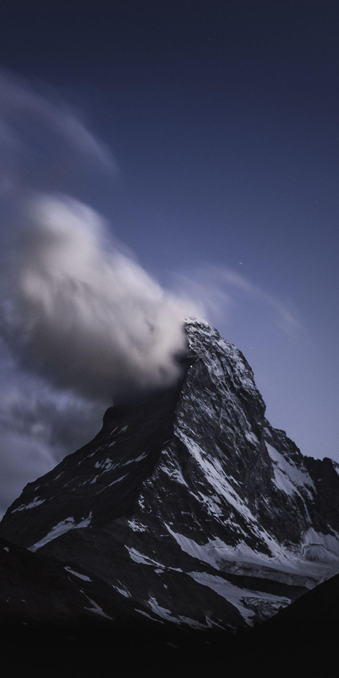 1080x2160 Matterhorn, mountain, cloud at peak, 1080x2160 wallpaper