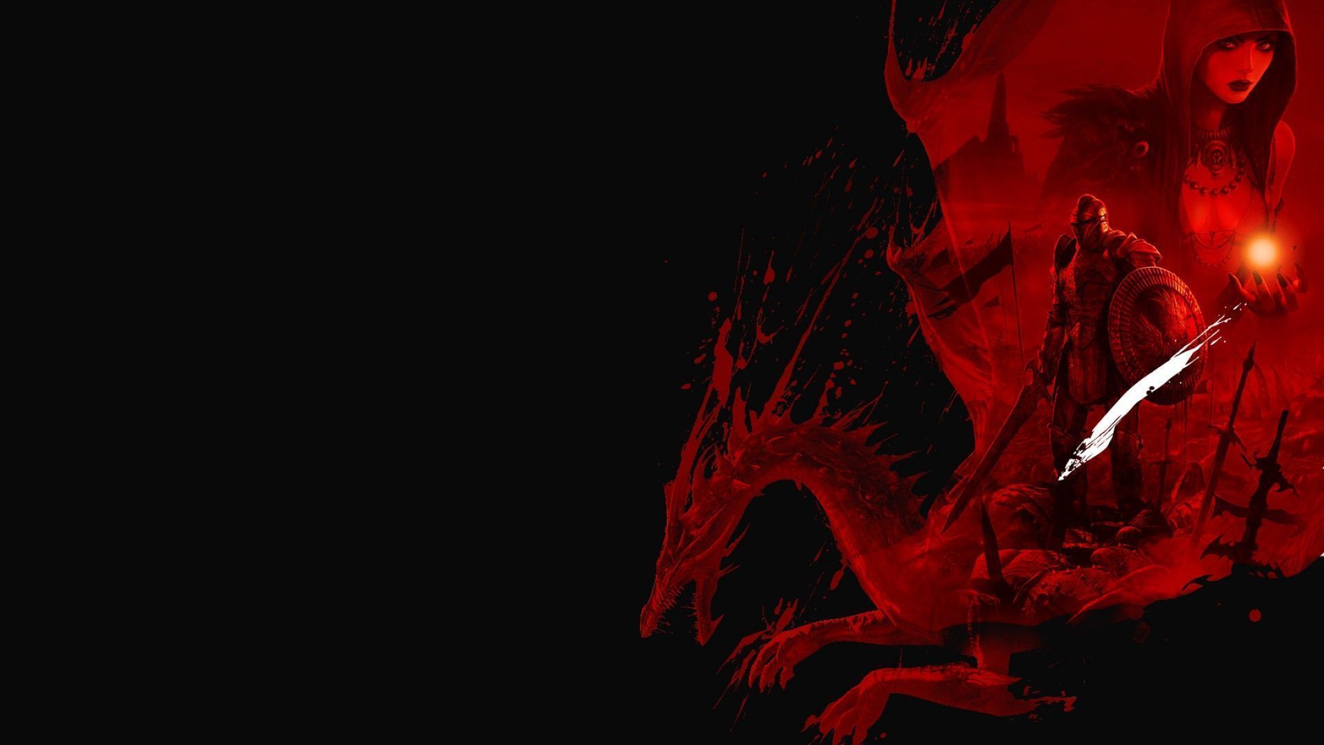 1920x1080 Black And Red Wallpaper HD Free Download