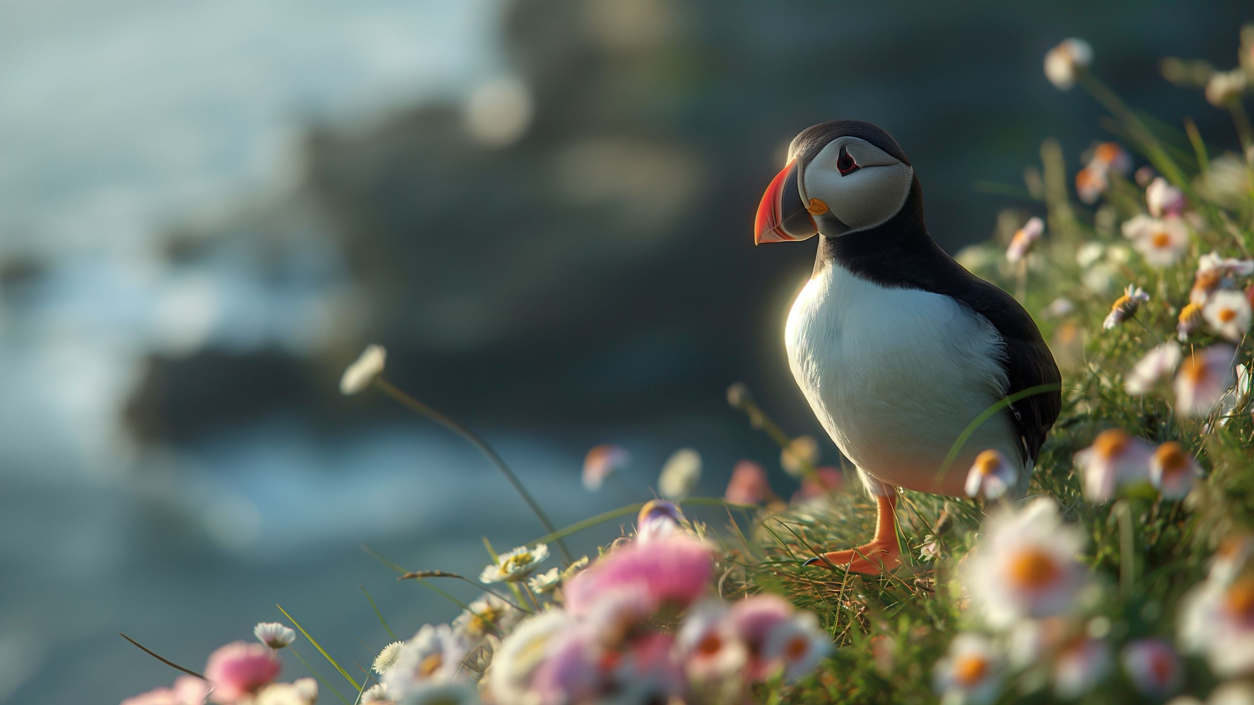 2560x1440 Atlantic Puffin Wallpaper