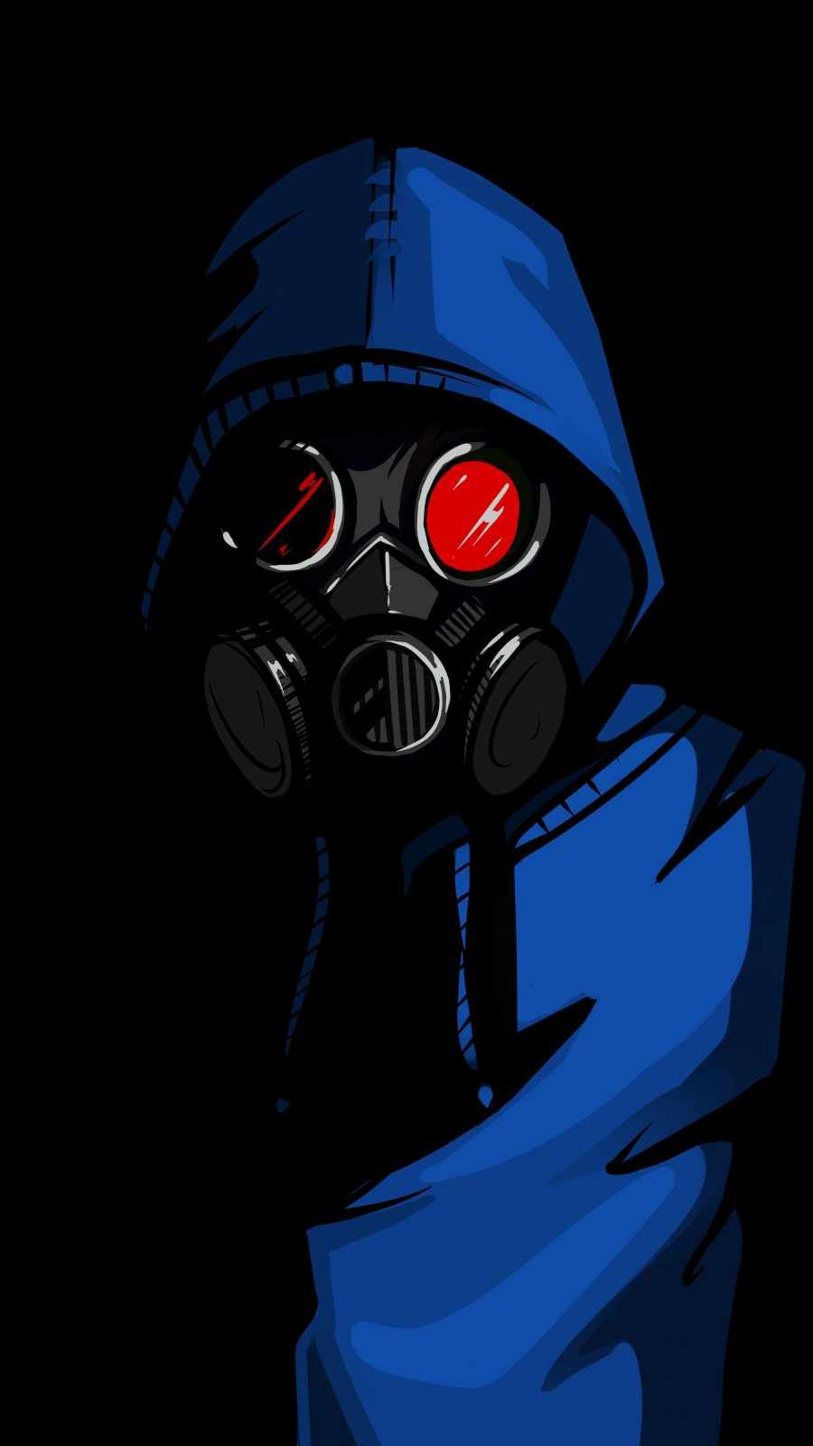 900x1600 Dark Hoodie Gas Mask