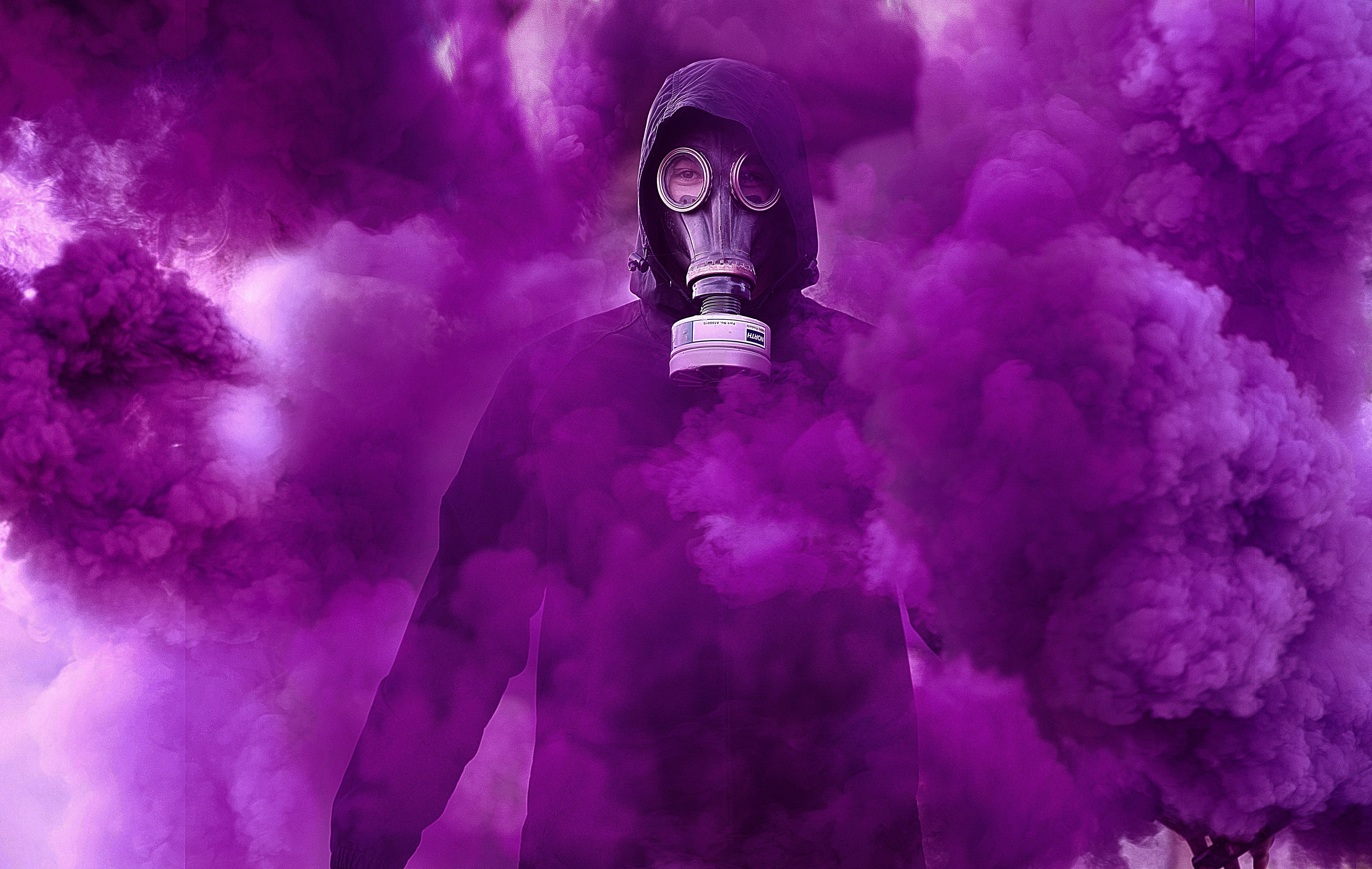 5200x3294 Gas mask Wallpaper 4K, Smoke, Hoodie