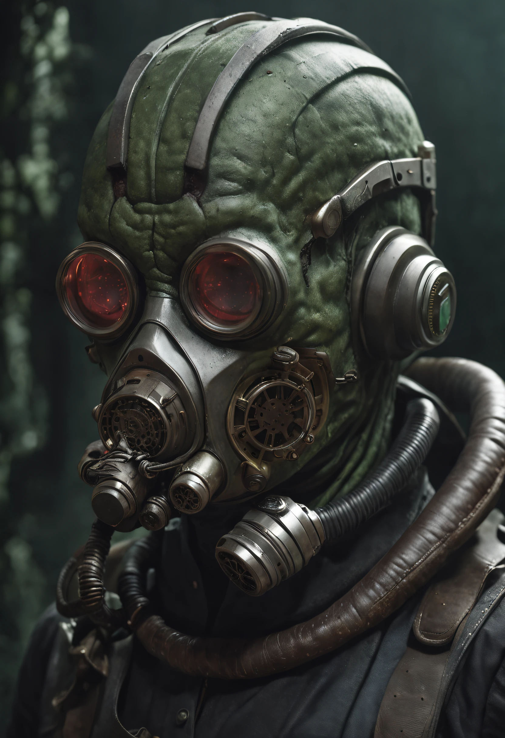 1664x2432 gas mask and a gas mask