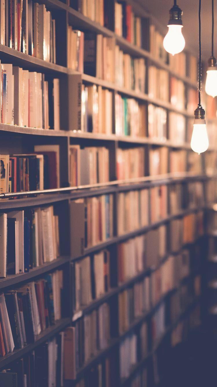 750x1334 Vintage Library Wallpaper