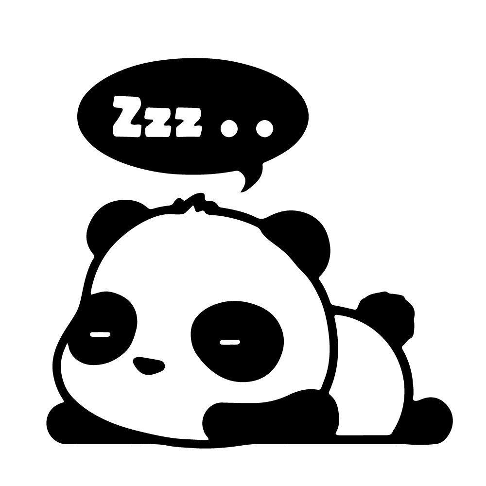 1000x1000 Cute Panda Zzz Sleeping Bubble Cartoon Vinyl Decal Sticker 5