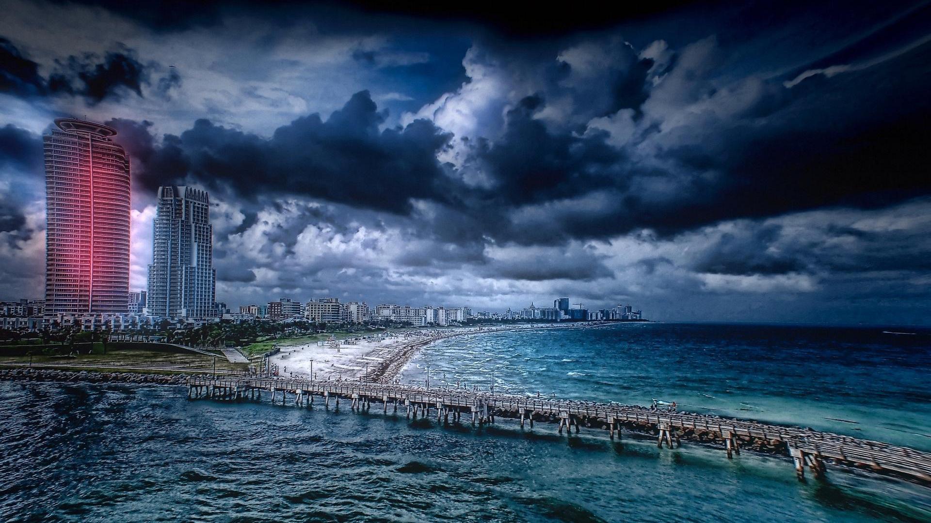 1920x1080 Miami Beach Desktop Wallpaper