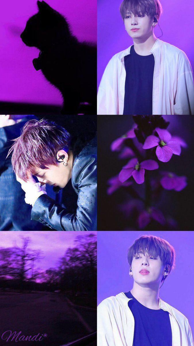 674x1200 Jungkook Purple Aesthetic Wallpaper