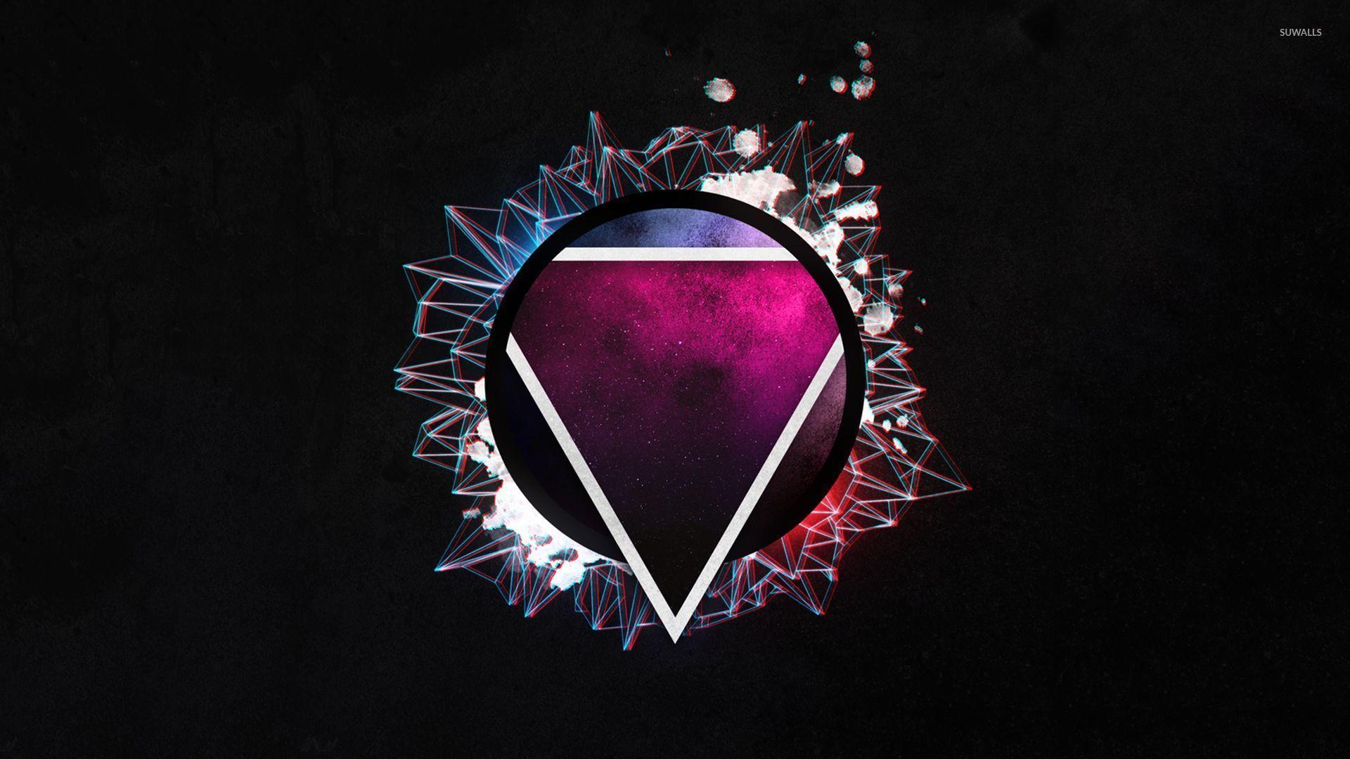 1920x1080 Triangle in a circle wallpaper Art wallpaper