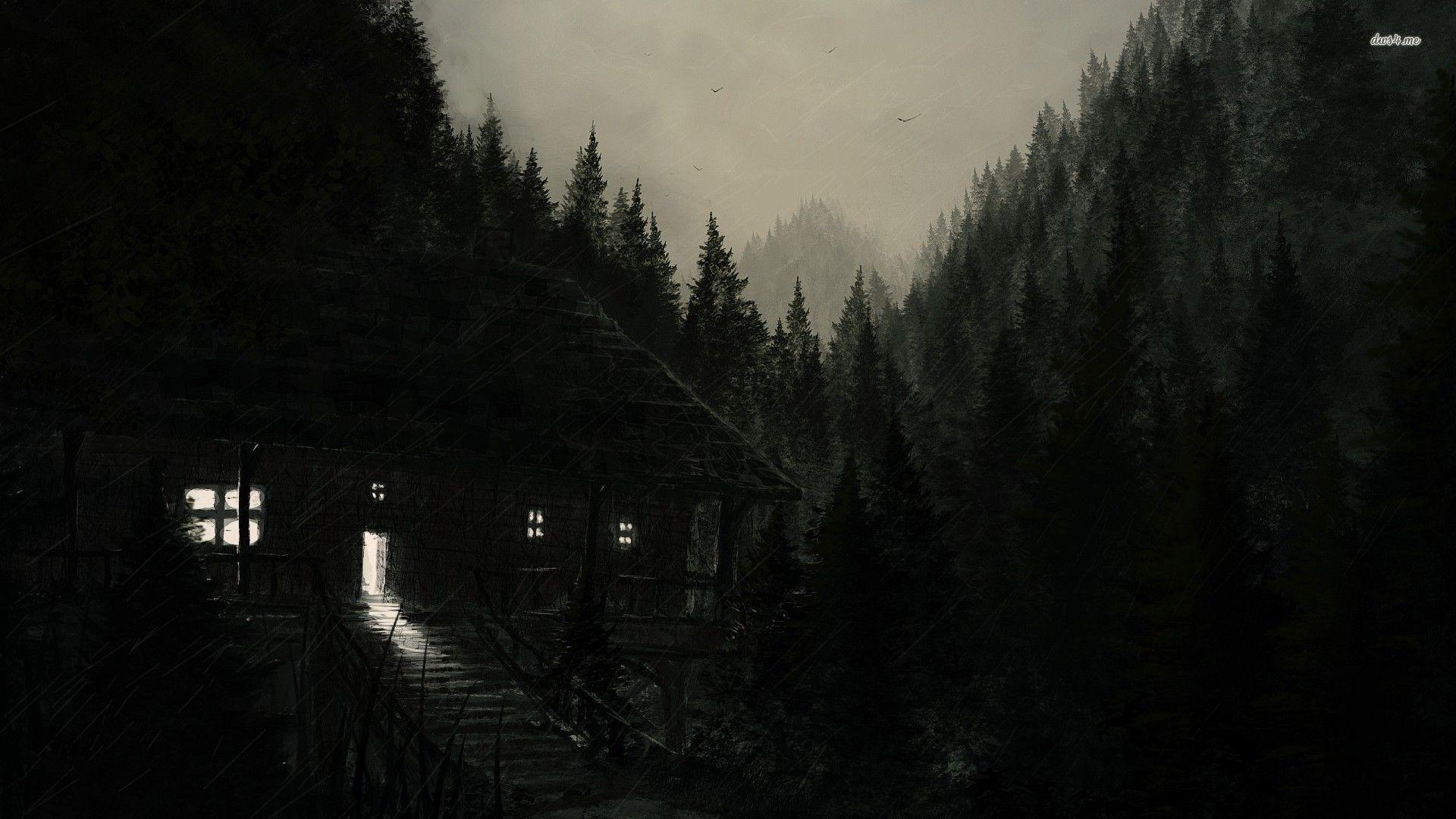 1920x1080 Abandoned House In A Forest Wallpaper