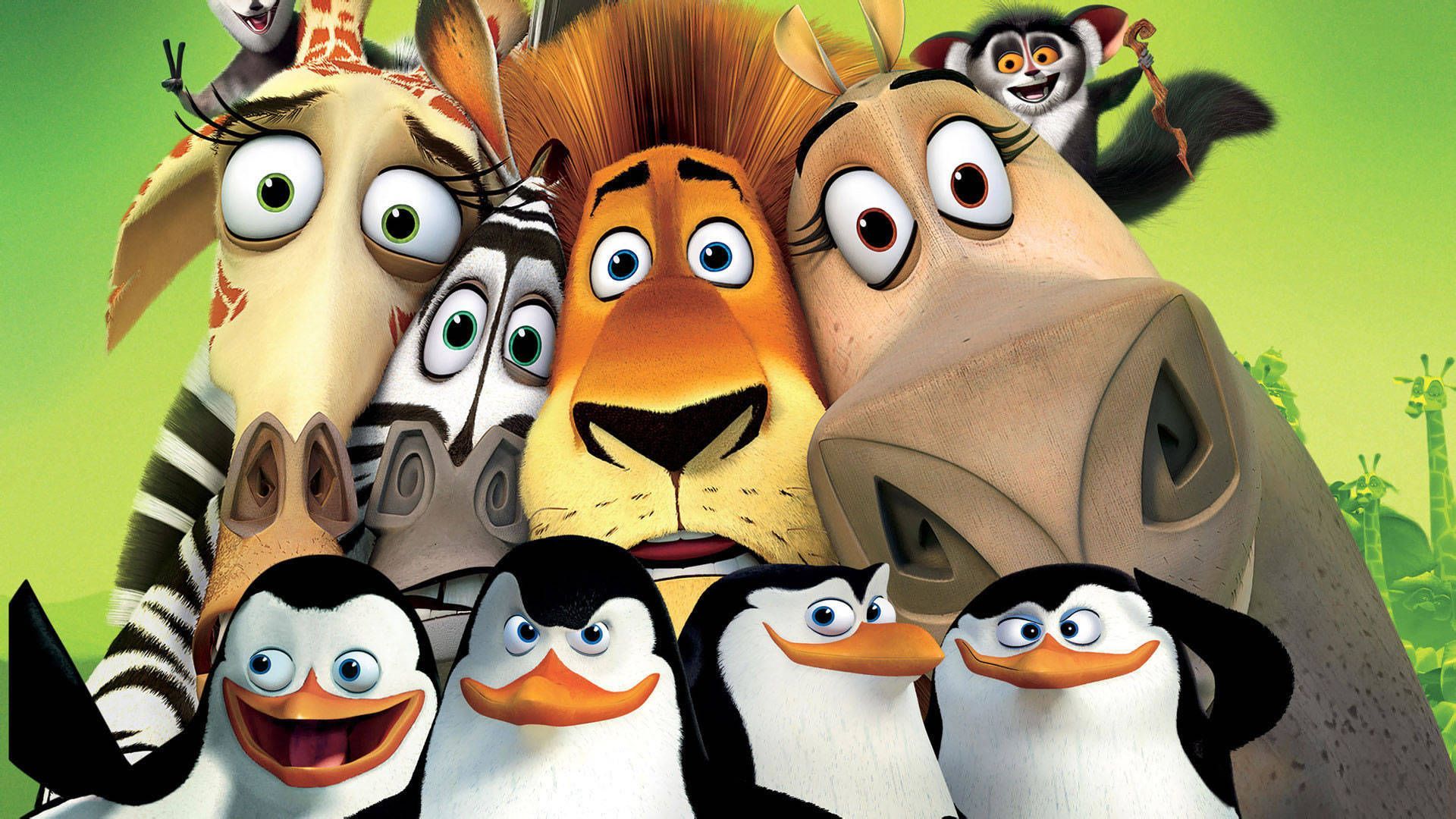 1920x1080 Download Madagascar Penguins With Animals Wallpaper