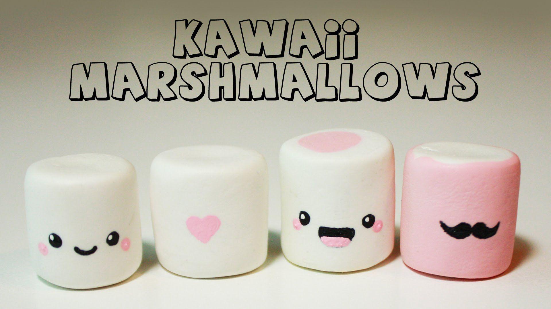 1920x1080 polymer clay Kawaii Marshmallows TUTORIAL