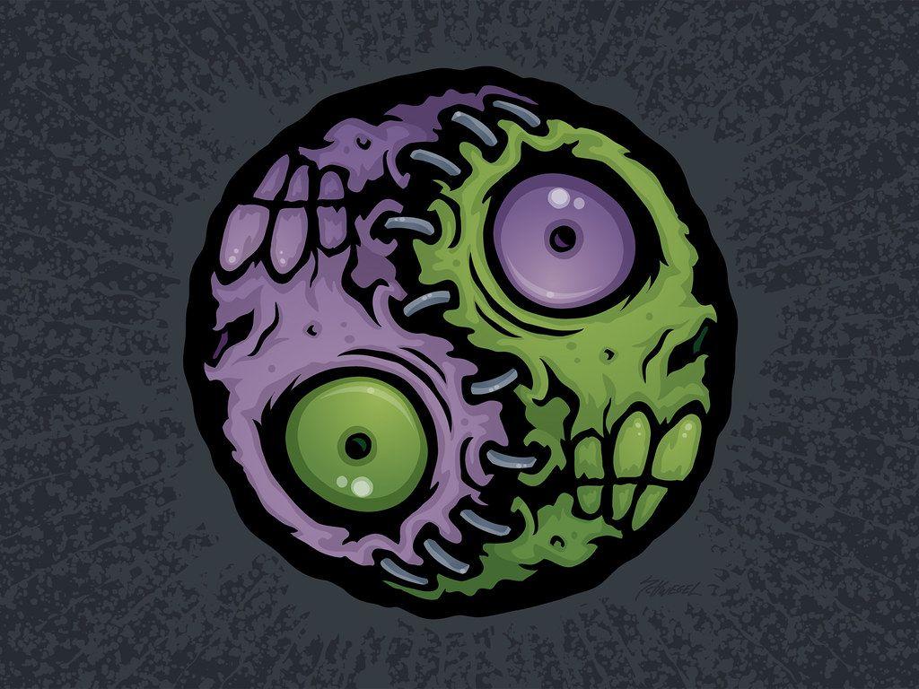 1024x768 Zombie Yin Yang Wallpaper. Free Zombie Yin Yang Desktop Wal