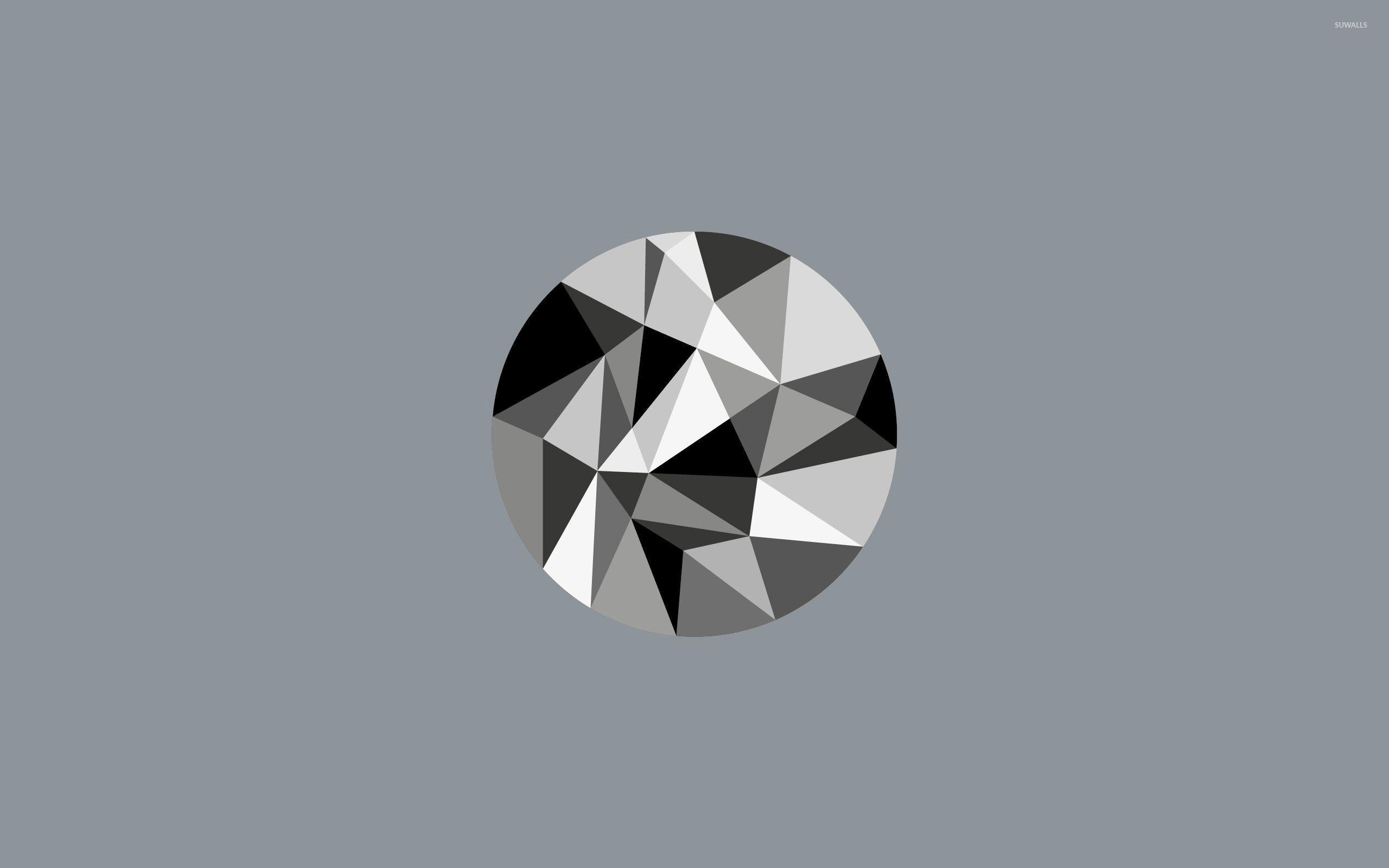 2560x1600 Monochrome polygon circle wallpaper wallpaper