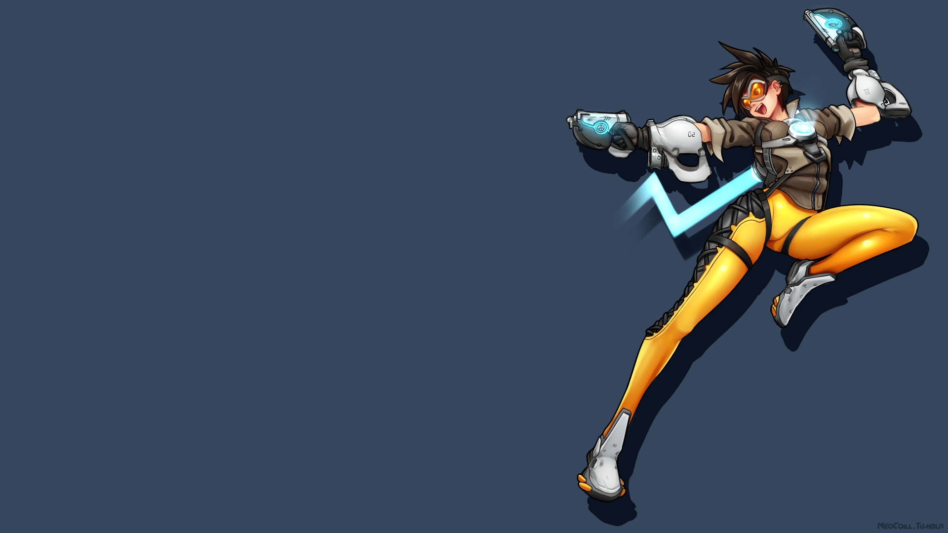 Wallpaper Art, tracer, overwatch, Tracer for mobile and desktop, section  игры, resolution 1920x1080 - download