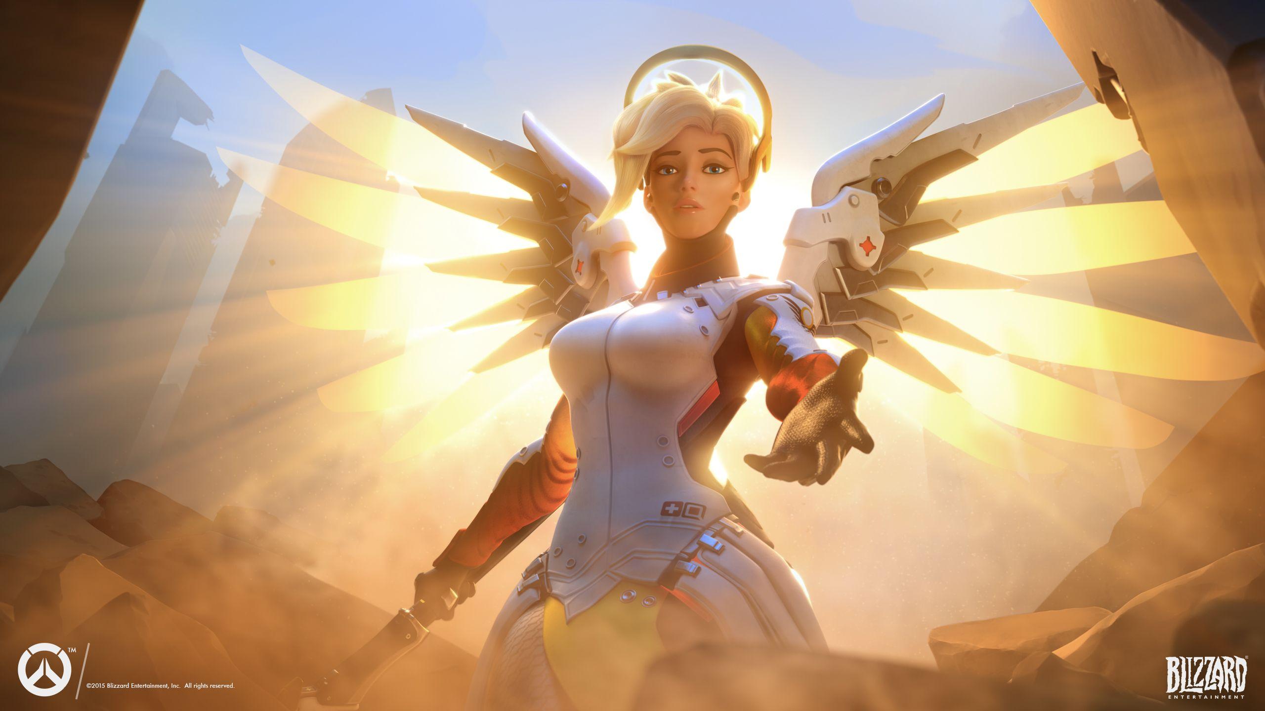 2560x1440 Mercy (Overwatch) HD Wallpaper and Background