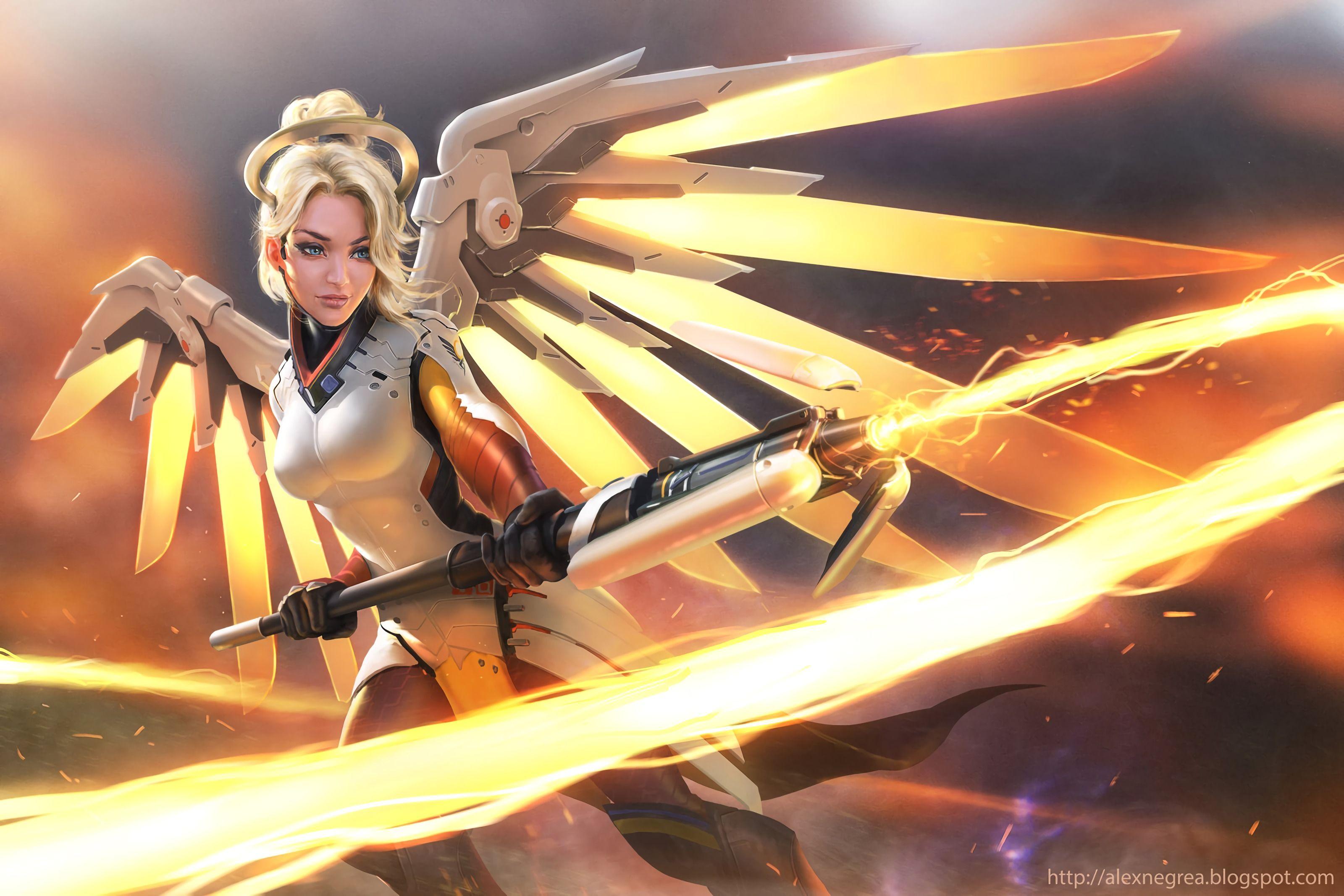 3200x2134 Mercy (Overwatch) HD Wallpaper