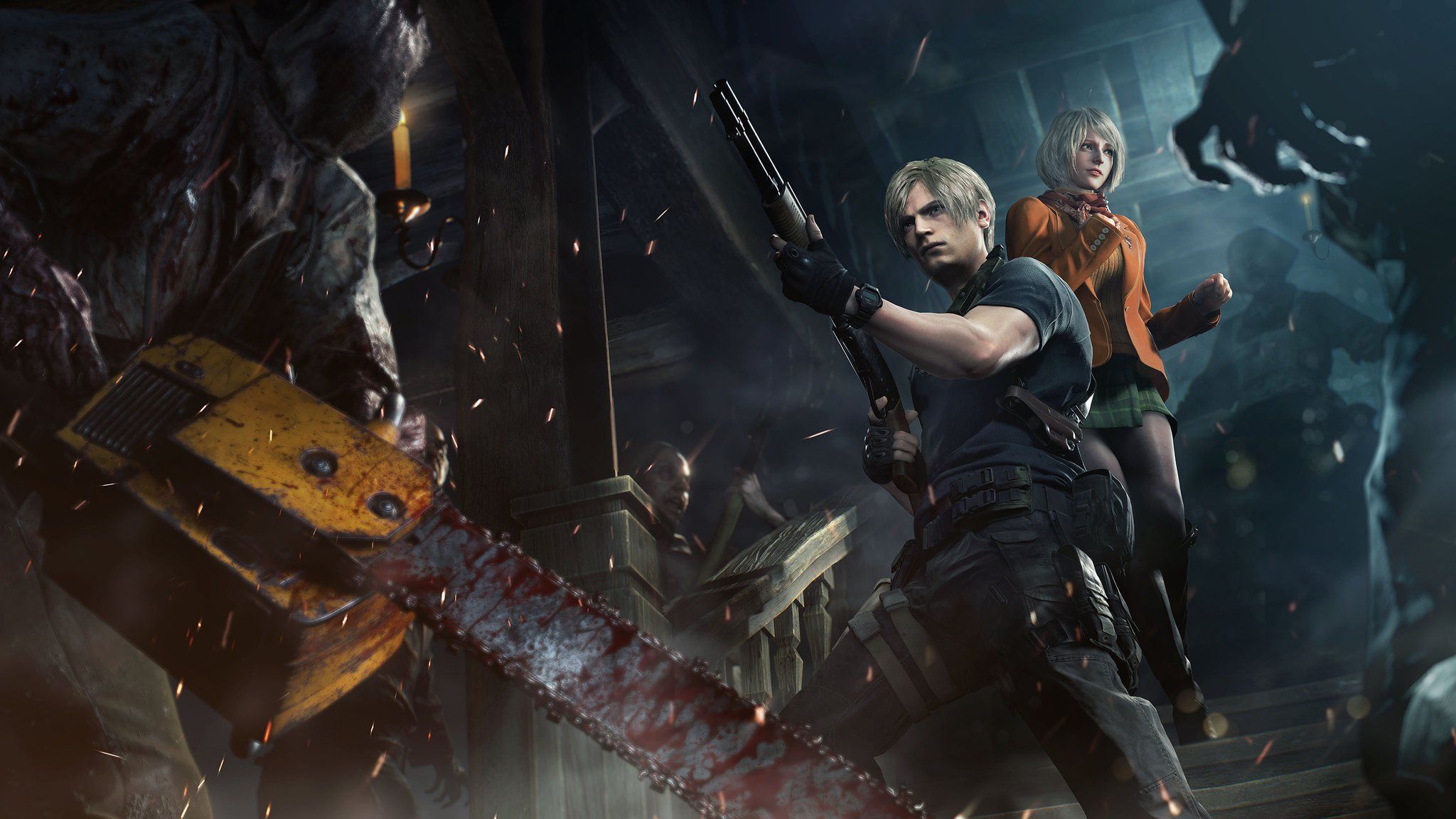 2048x1152 Leon Kennedy, Ashley Graham