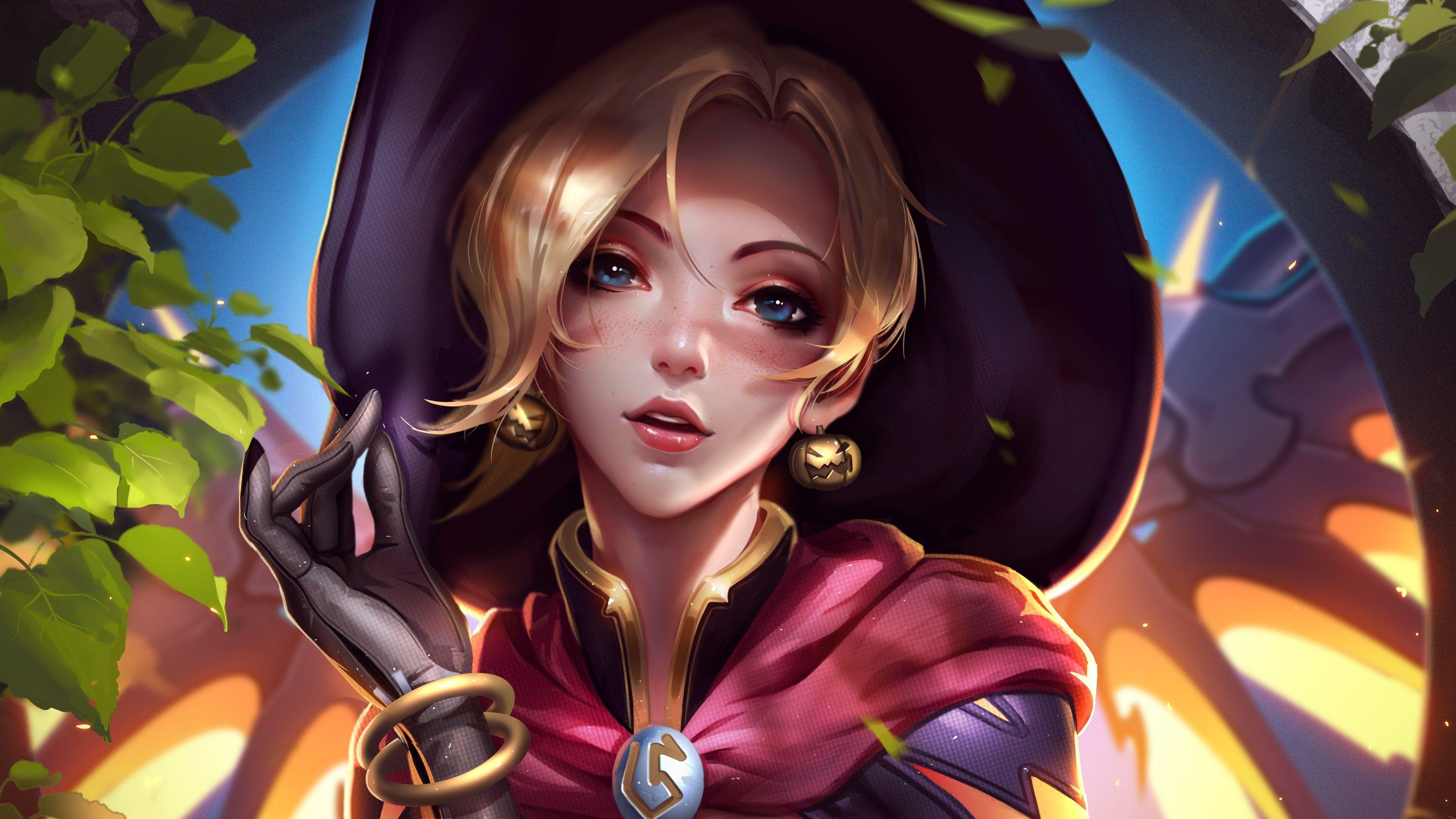 3840x2160 Mercy Overwatch Fantasy Artwork Wallpaper and Free