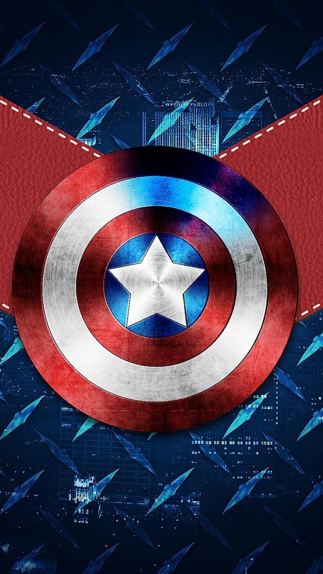 1080x1920 Captain America khiên marvel truyện tranh the avengers hình nền