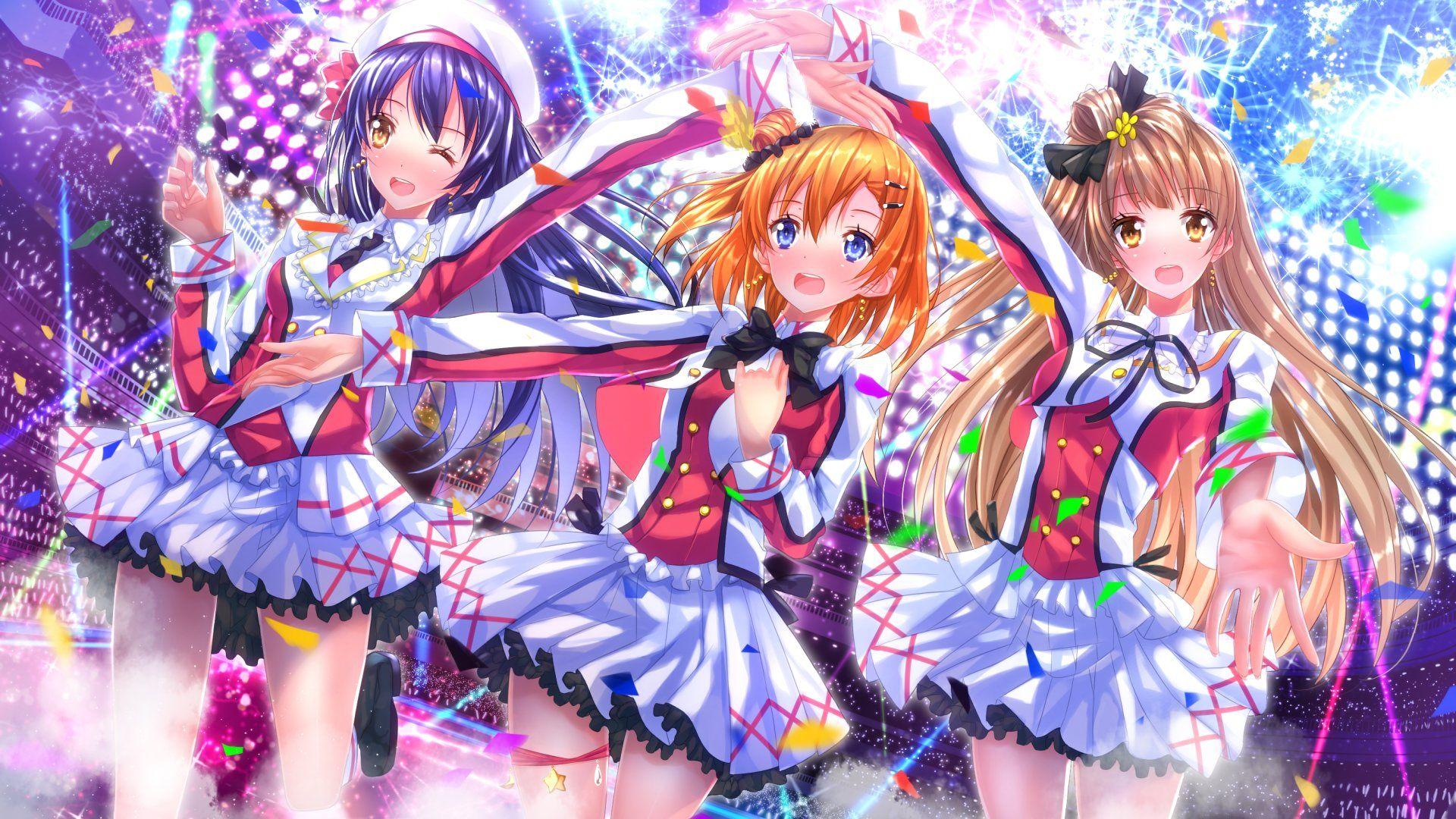 1920x1080 Love Live! School Idol Project characters dance concert