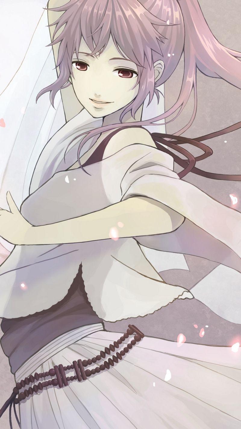 800x1420 Download wallpaper 800x1420 girl, anime, dance, sakura, wind