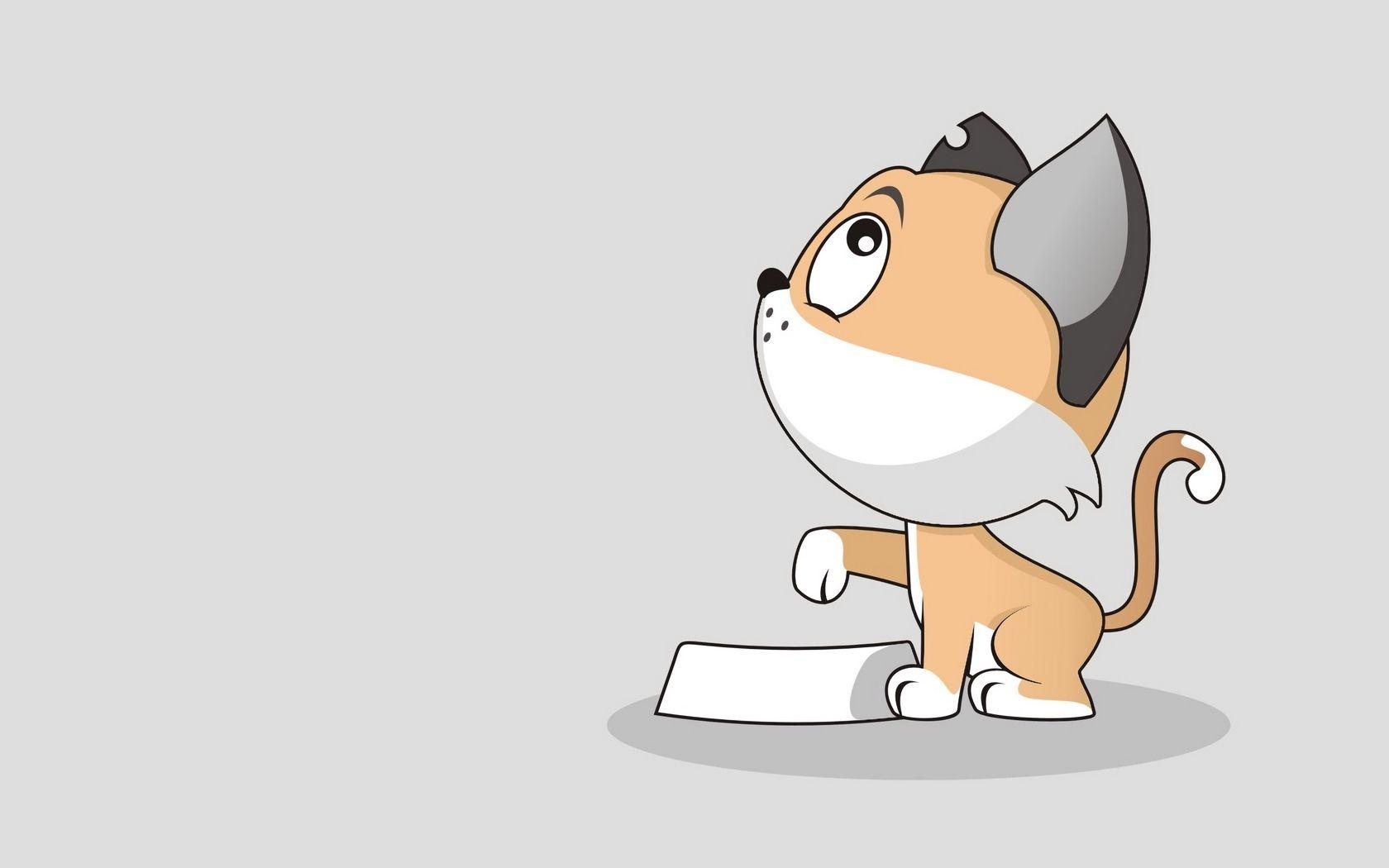 1680x1050 Download wallpaper 1680x1050 cat, art, bowl, cute widescreen