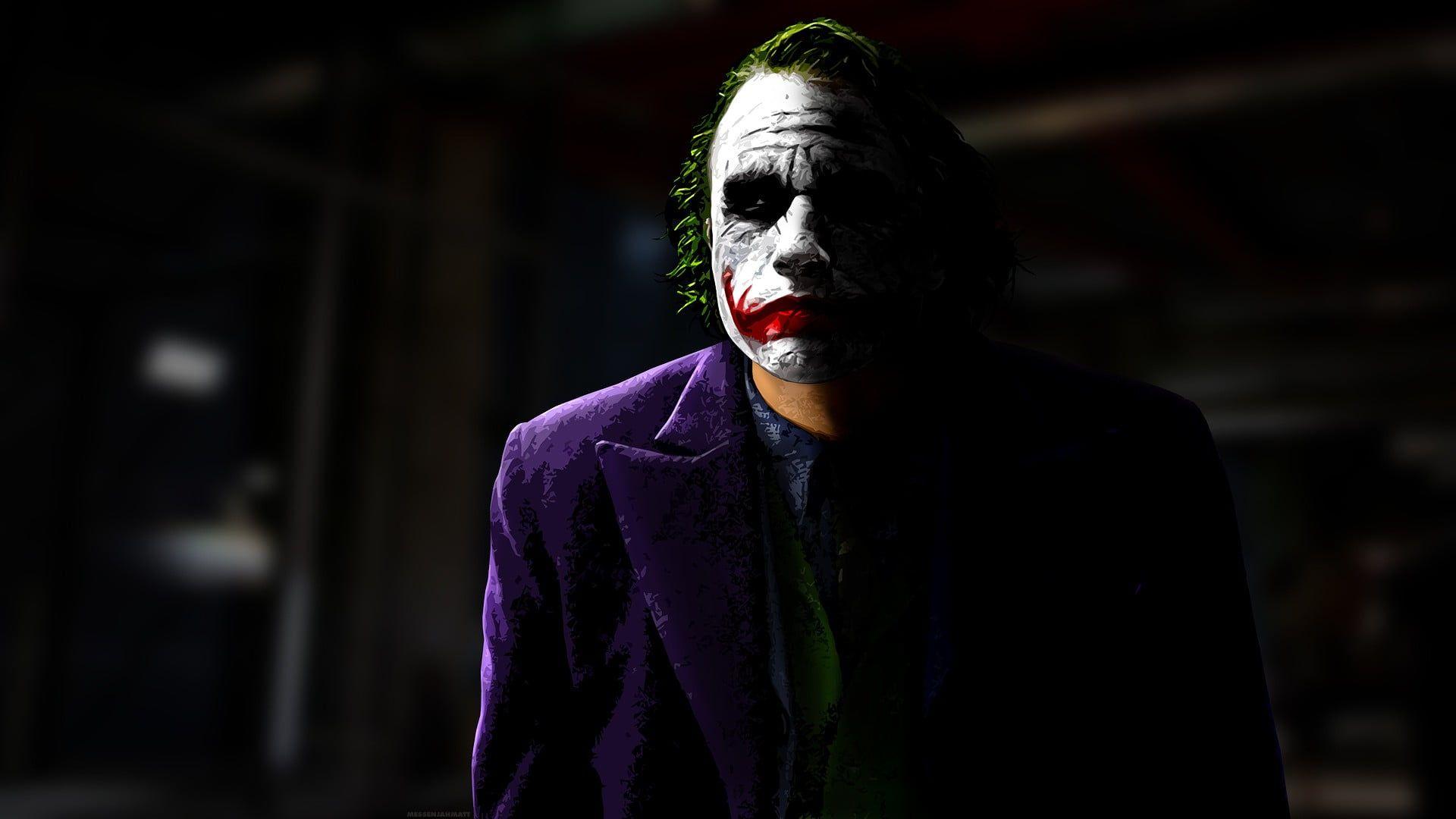 1920x1080 The Joker movie still, Joker, Batman, The Dark Knight, Heath