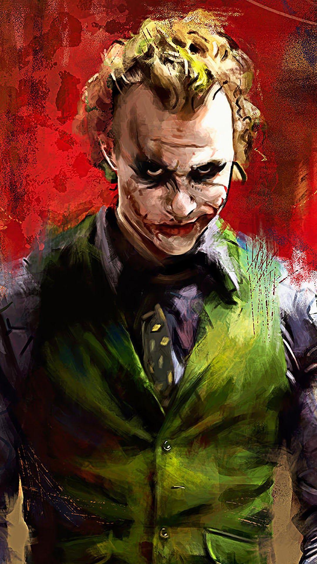 1080x1920 Joker Heath Ledger 4K Wallpaper