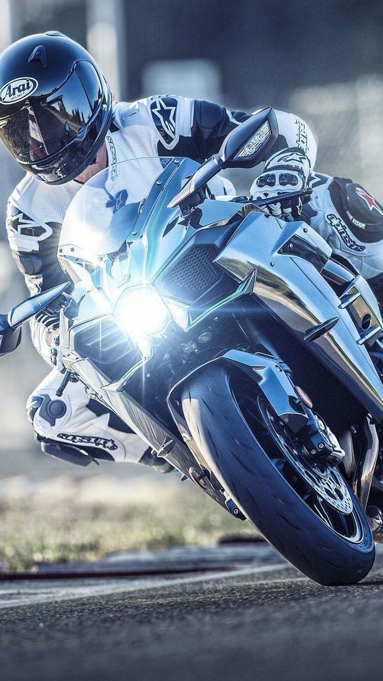 750x1334 Download 750x1334 Kawasaki Ninja Racing, Motorcycle